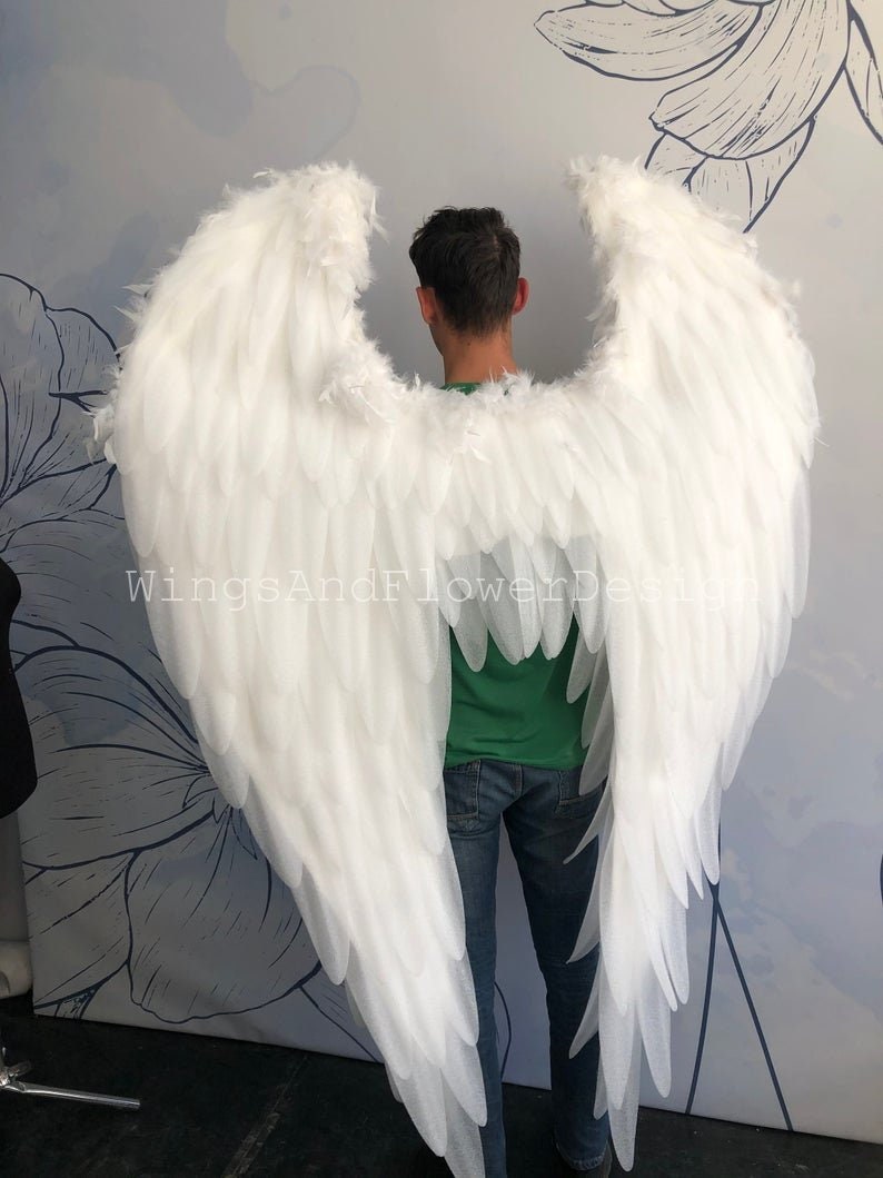 White angel wings, angel wings, wedding wings, giant sexy wings, wings cosplay, Christmas angel, Lucifer wings
