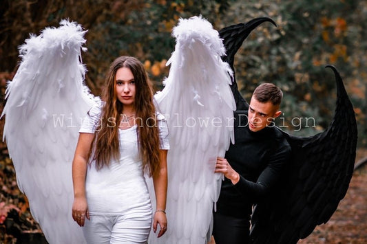 White angel wings, angel wings, wedding wings, giant sexy wings, wings cosplay, Christmas angel, Lucifer wings