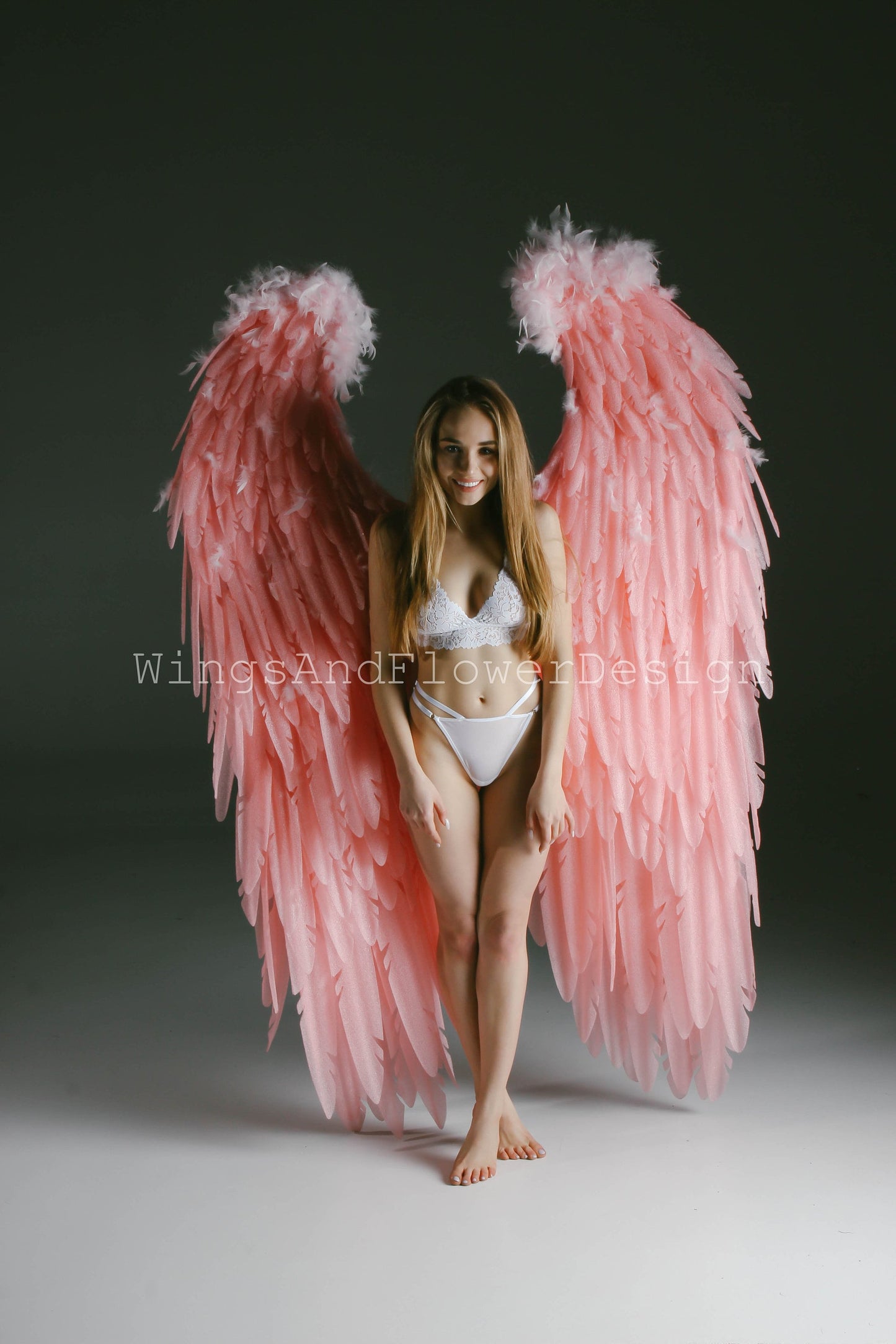 Pink angel wings, light pink angel wings, wedding wings, Victoria secret angel wings, Christmas angel, Lucifer wings, angel wings