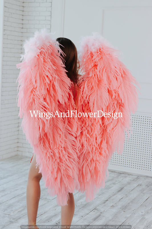 Small pink angel wings, angel wings, wedding wings, Victoria secret angel wings, giant sexy wings, Christmas angel, Lucifer wings