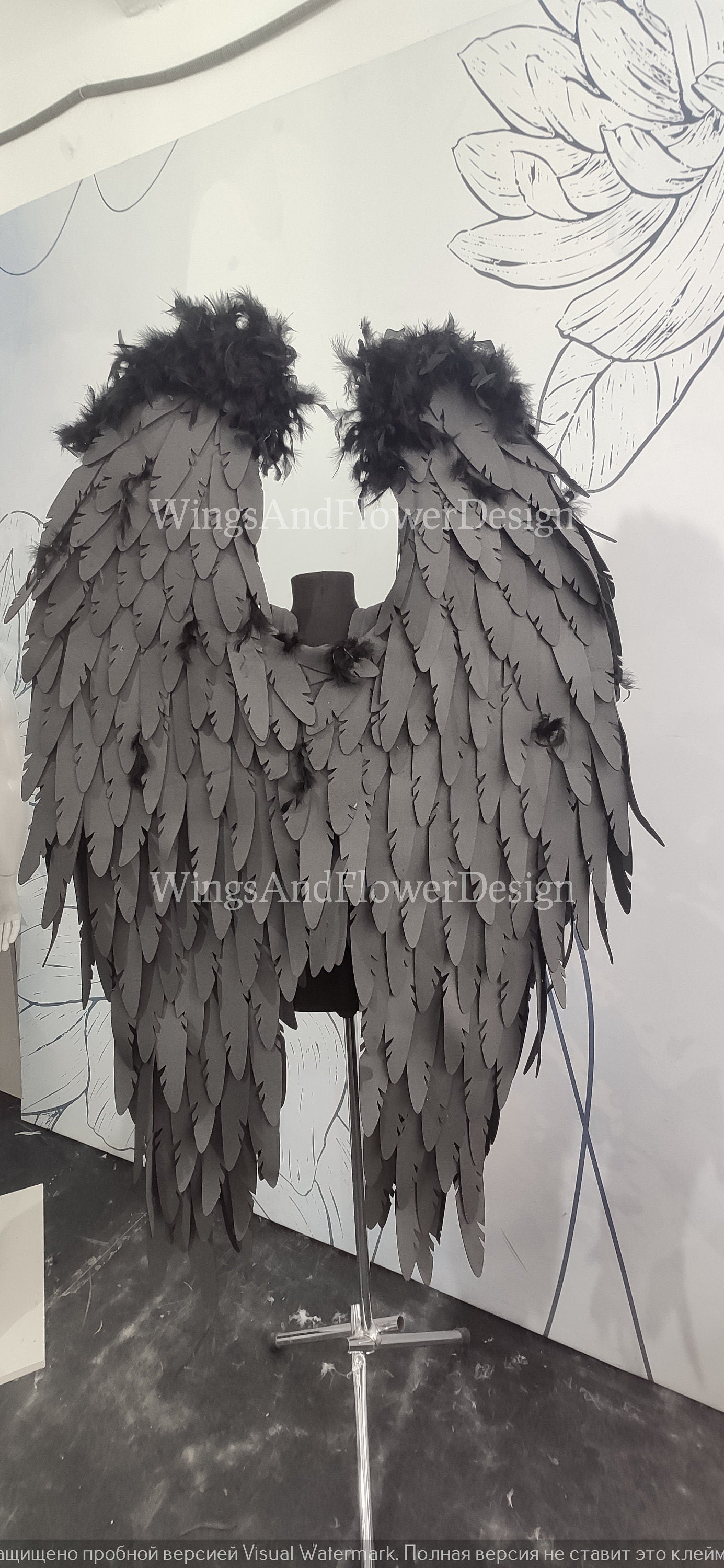 Black dark gray angel wings, angel wings, Victoria secret angel wings, sexy wings, wings cosplay, Christmas wings, kids wings
