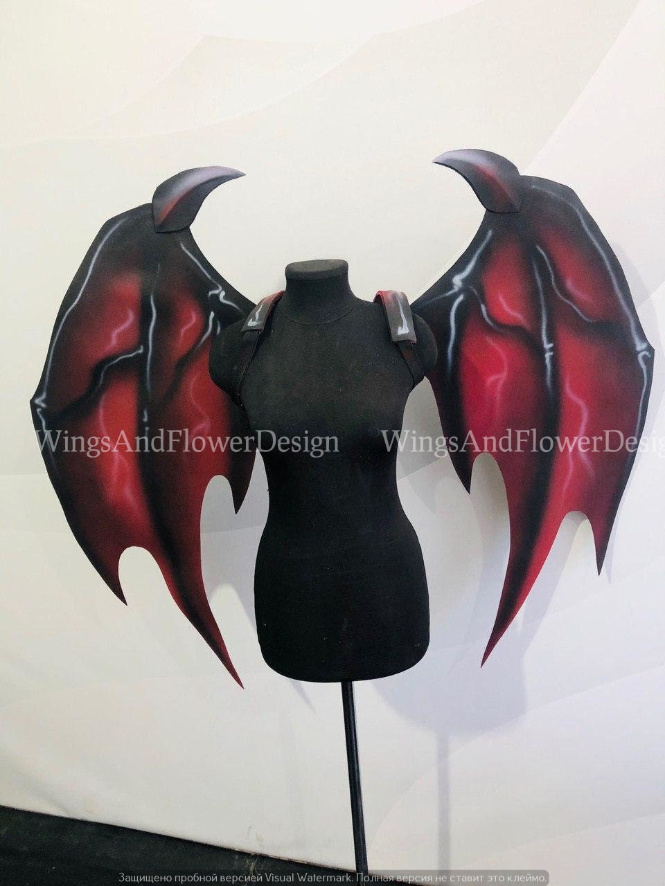 Red black dragon wings, large dragon wings, Devil wings, cosplay wings, big dragon wings, photo props, festival wear, wings design