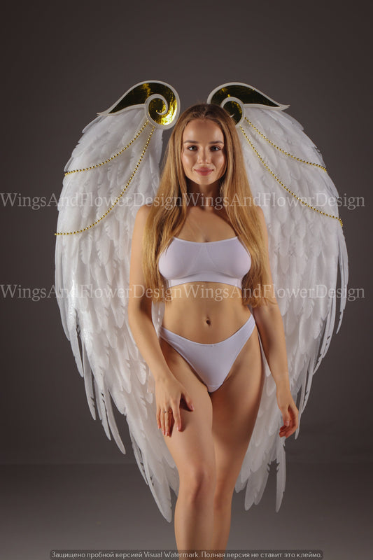 White small angel wings, small angel wings, Victoria secret angel wings, giant sexy wings, wings cosplay, Christmas wings, small wings