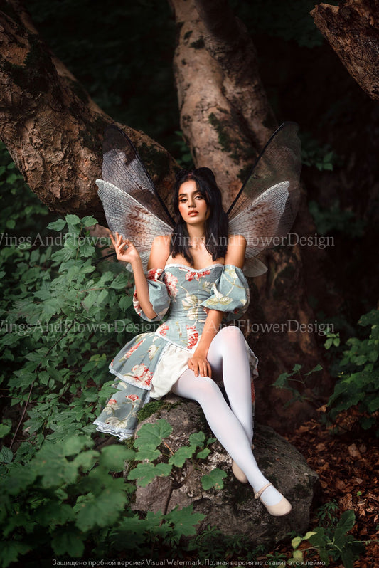 Transparent wings, moth wings, butterfly wings, elf wings, butterfly fairy wings, fantasy Halloween fantasy, magical fairy clear wings