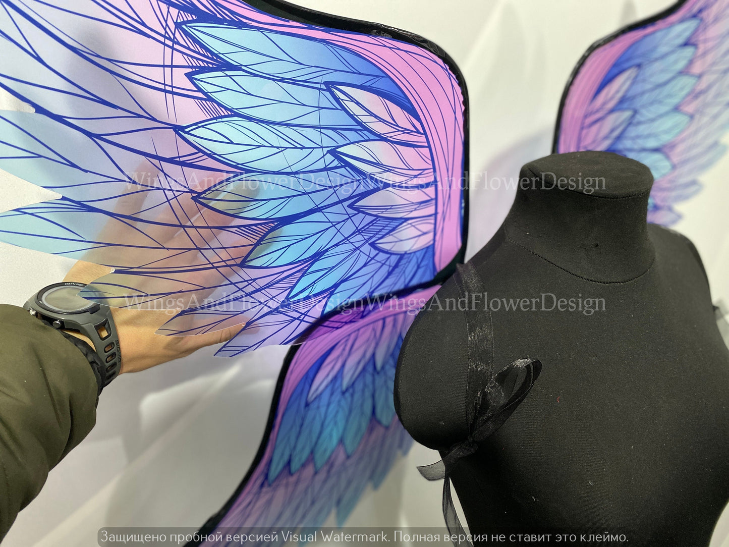 Blue pink angel wings, butterfly fairy wings, costume wings, Fairy wings, Blue Swallowtail, Blue wings, fantasy halloween