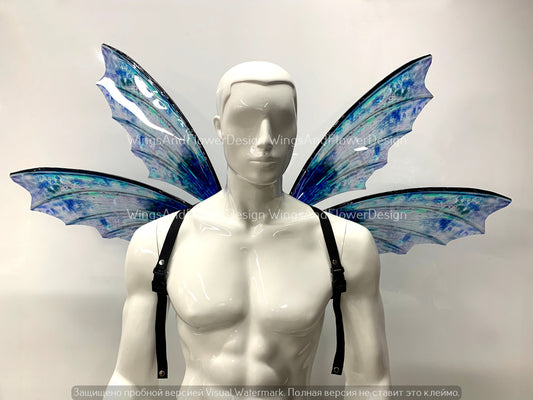 Blue butterfly wings, elf wings, fairy wings, wings Photo Prop, wedding wings, butterfly fairy wings, fantasy halloween, magical fairy