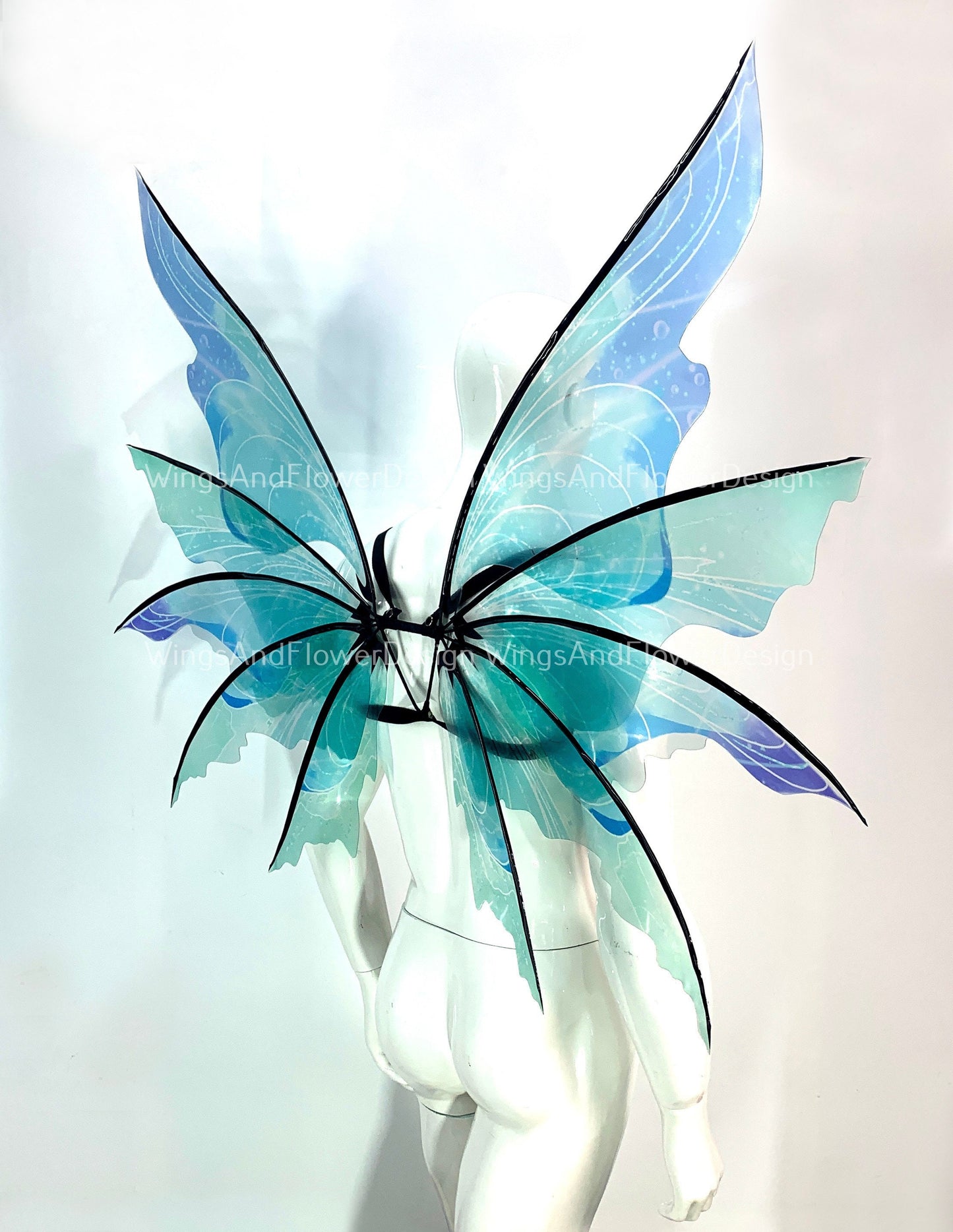 Blue turquoise butterfly dragonfly wings, blue turquoise butterfly fairy wings, costume wings, blue fairy wings, Halloween