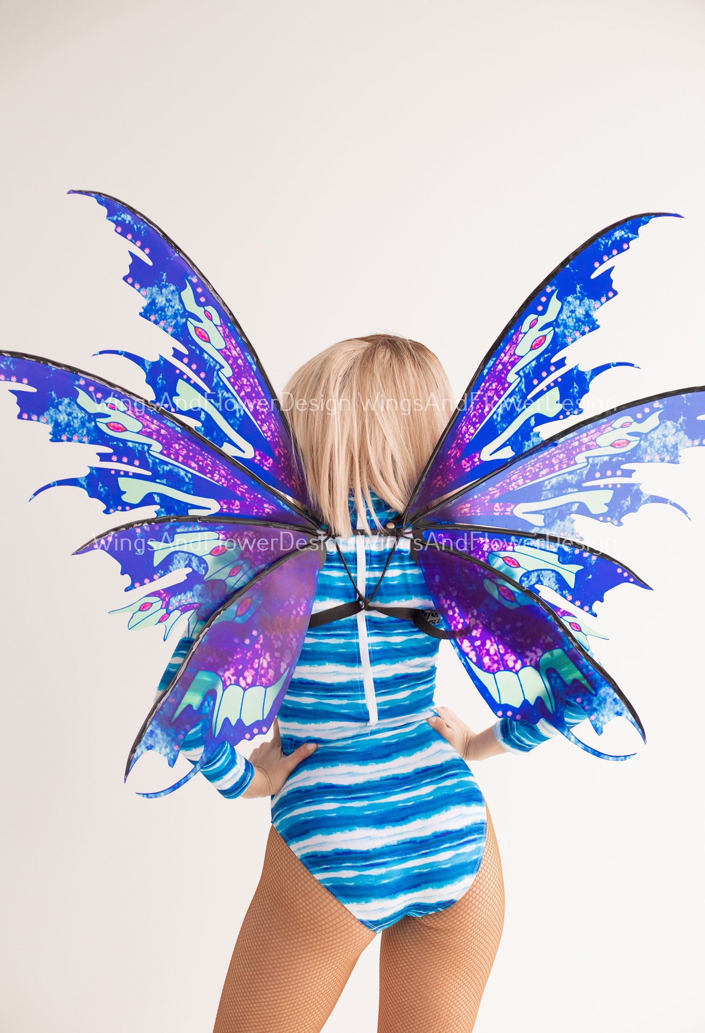 Multicolored wings, blue purple wings, elf wings, wings Photo Prop, wedding wings, butterfly fairy wings, fantasy halloween, magical fairy