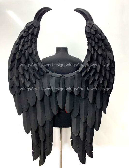 Black small angel wings carnival costume, Maleficent wings, wings photo prop, halloween costumes, christmas wings, Maleficent dress