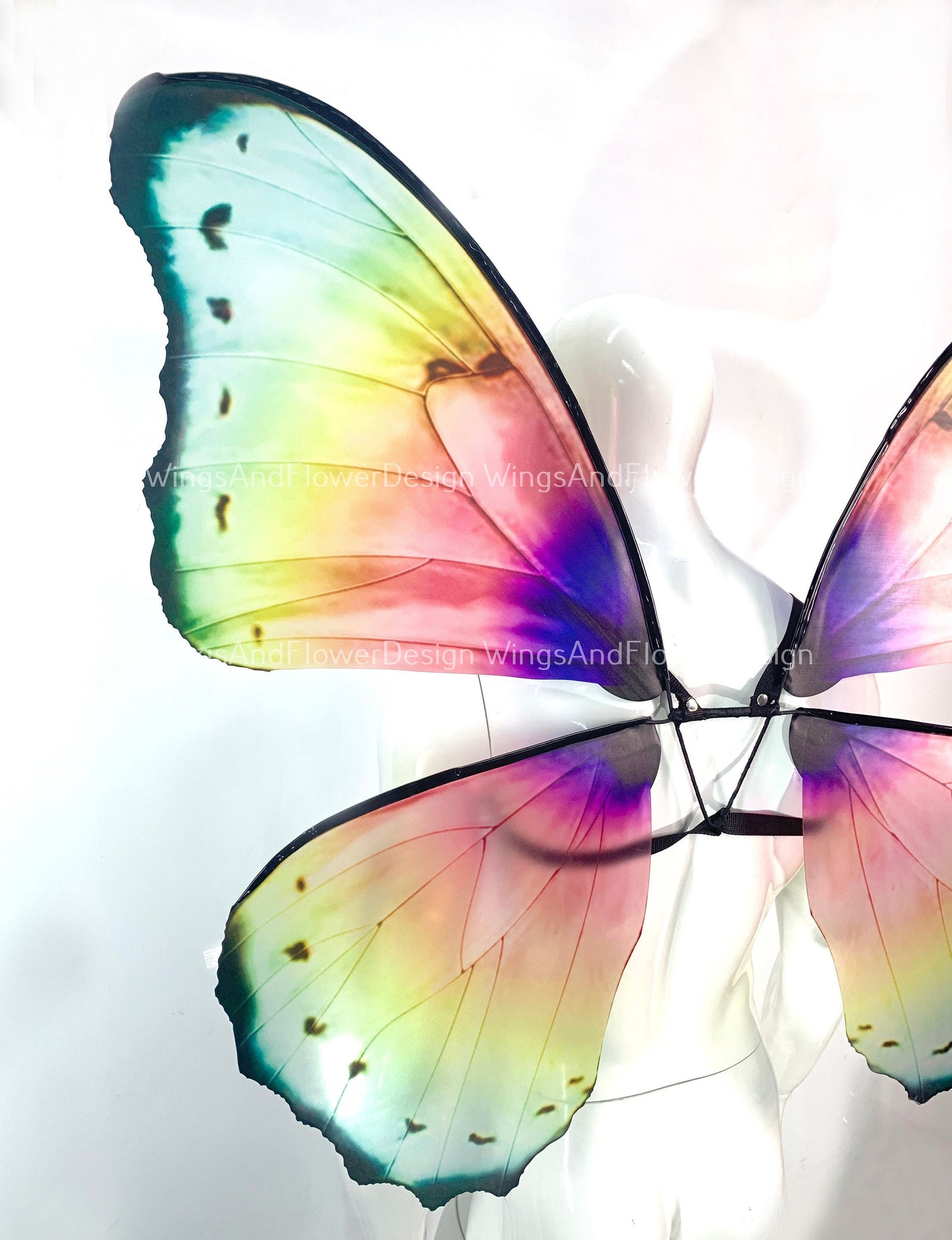 Rainbow Swallowtail butterfly wings, iridescent butterfly fairy wings, costume wings, Fairy wings, Pink Swallowtail, Halloween