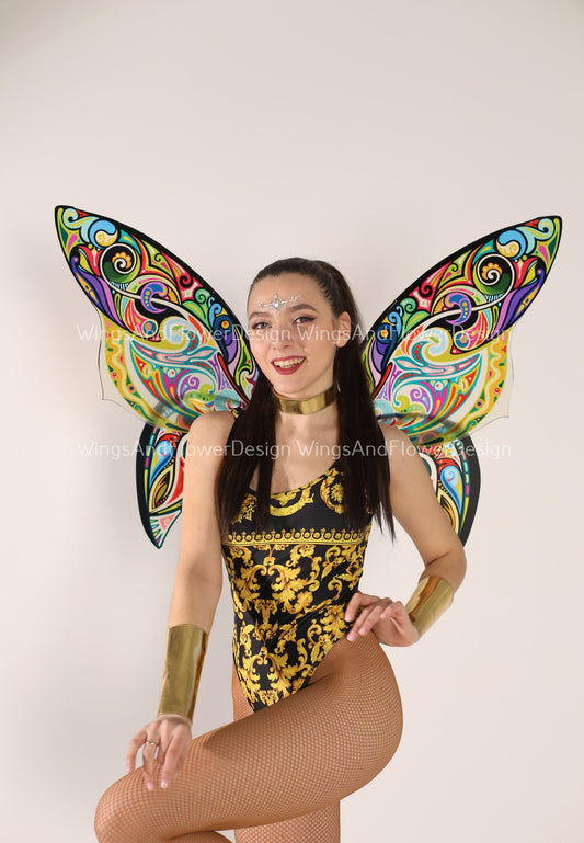 Swallowtail butterfly wings, butterfly fairy wings, costume wings, Fairy wings, Rainbow Swallowtail, Rainbow wings, fantasy halloween