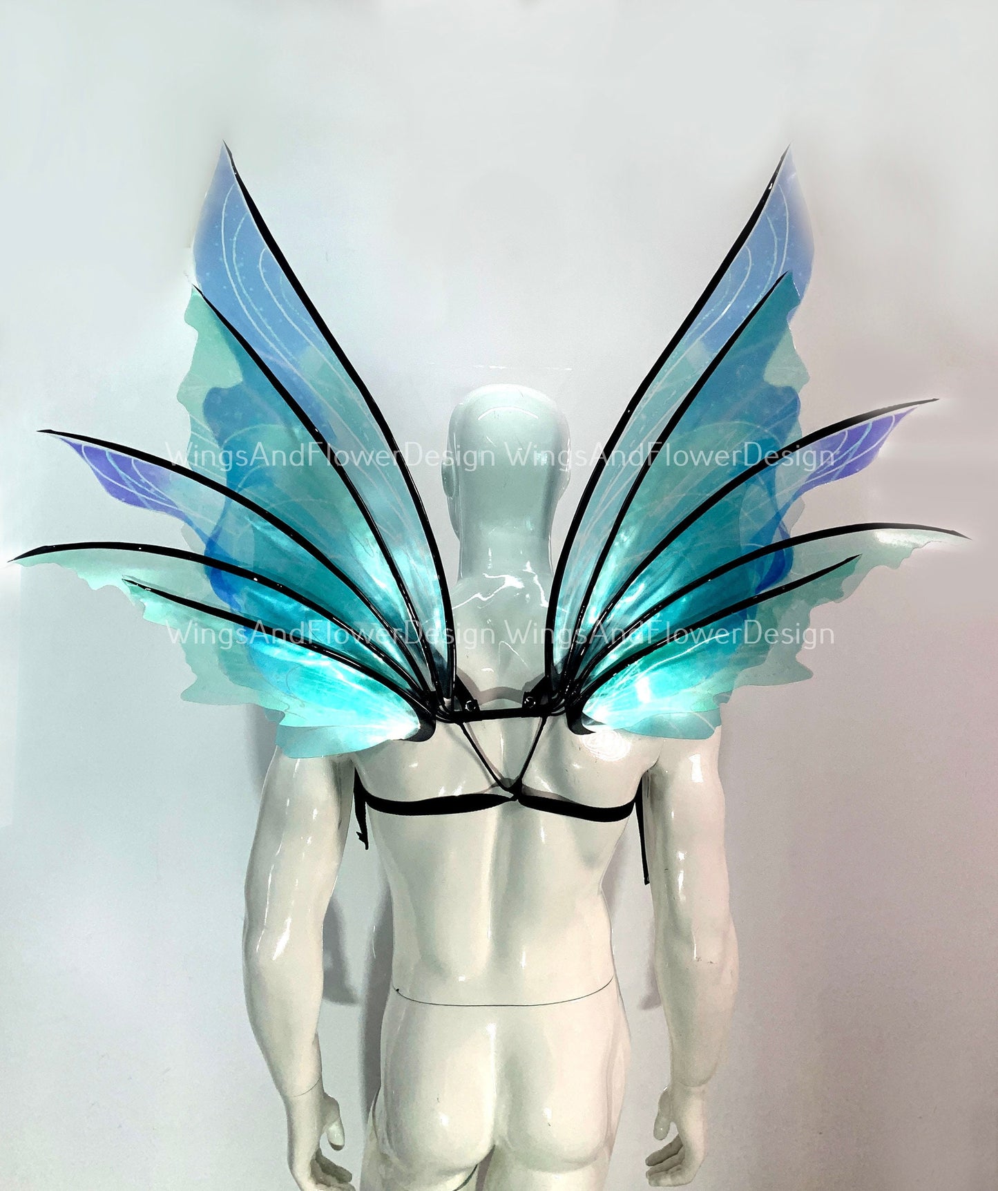 Blue turquoise butterfly dragonfly wings, blue turquoise butterfly fairy wings, costume wings, blue fairy wings, Halloween