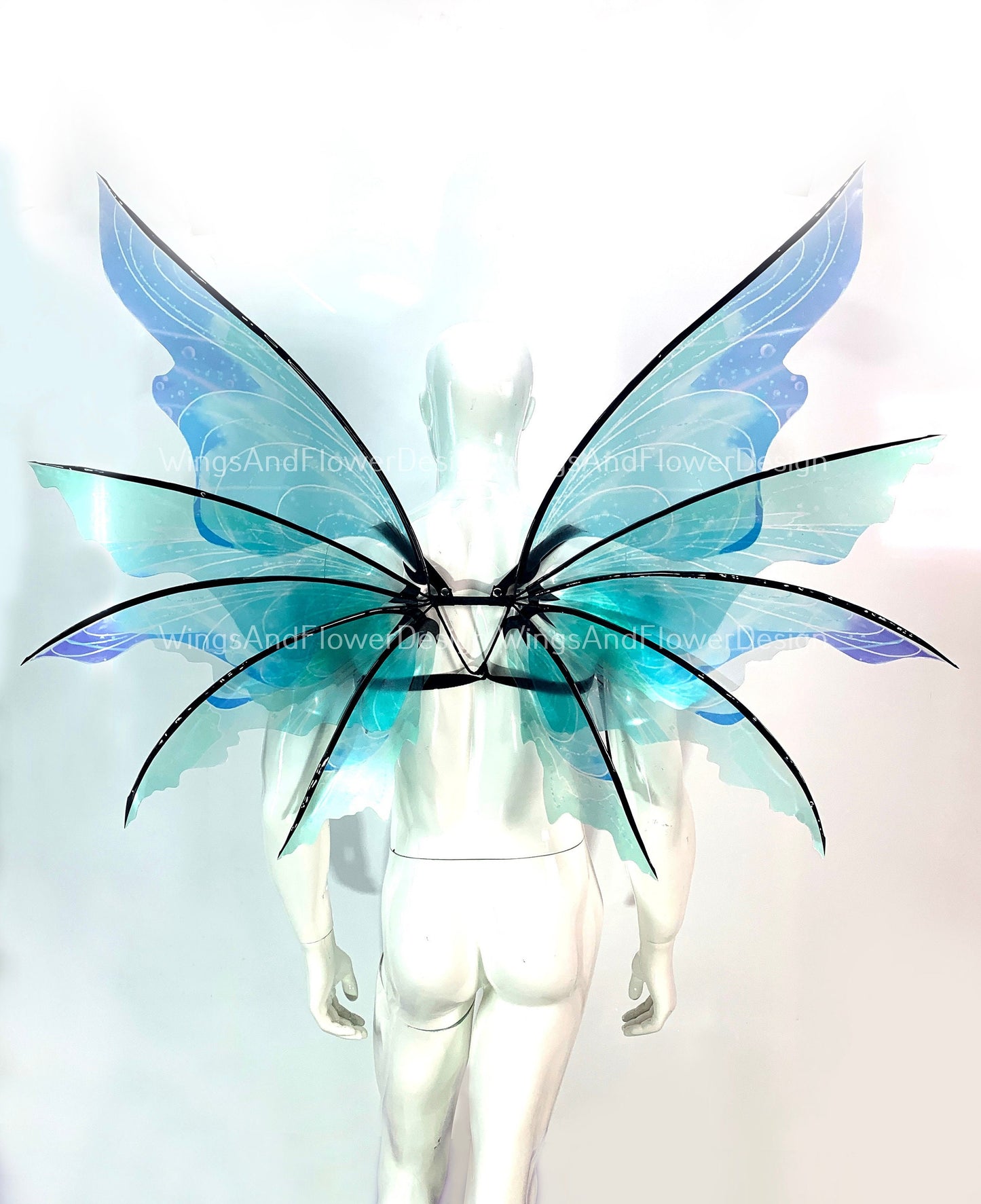 Blue turquoise butterfly dragonfly wings, blue turquoise butterfly fairy wings, costume wings, blue fairy wings, Halloween