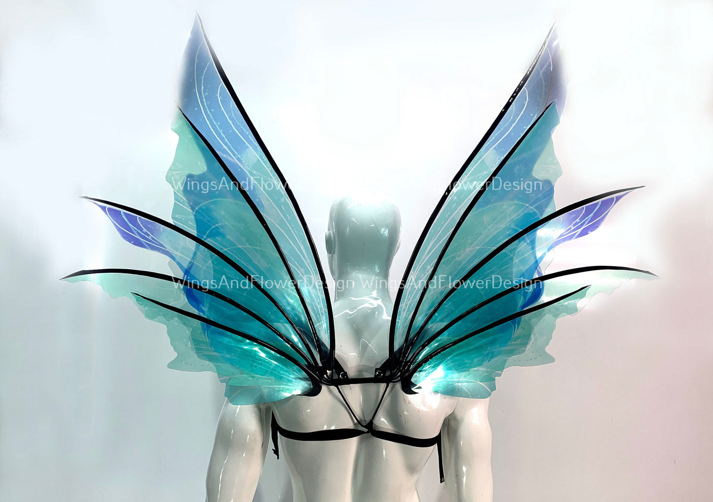 Blue turquoise butterfly dragonfly wings, blue turquoise butterfly fairy wings, costume wings, blue fairy wings, Halloween