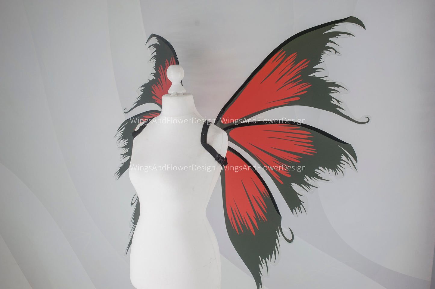 Black Red Swallowtail butterfly wings, butterfly fairy wings, costume wings, Fairy wings, Red black Swallowtail, halloween