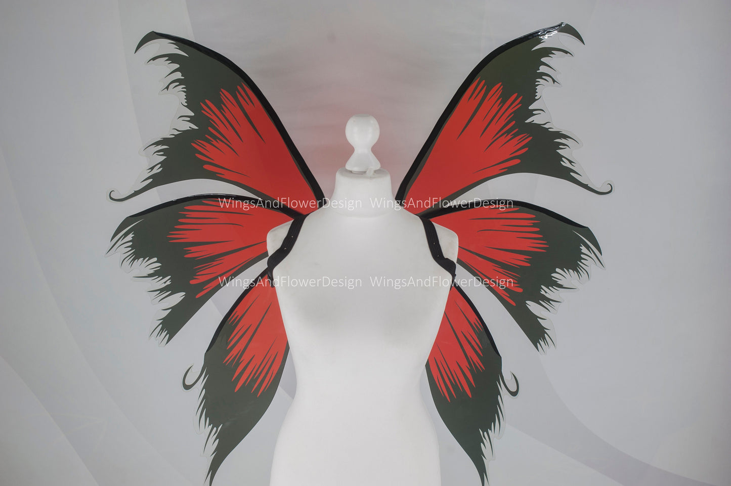 Black Red Swallowtail butterfly wings, butterfly fairy wings, costume wings, Fairy wings, Red black Swallowtail, halloween