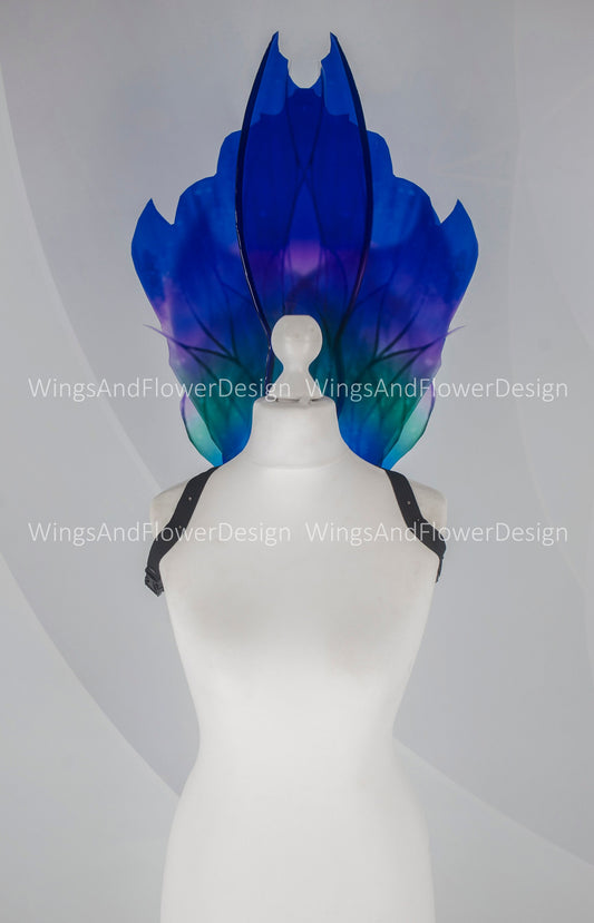 Butterfly Purple pink green elf fairy wings, wings Photo Prop, wedding wings, fantasy halloween, fantasy, magical fairy