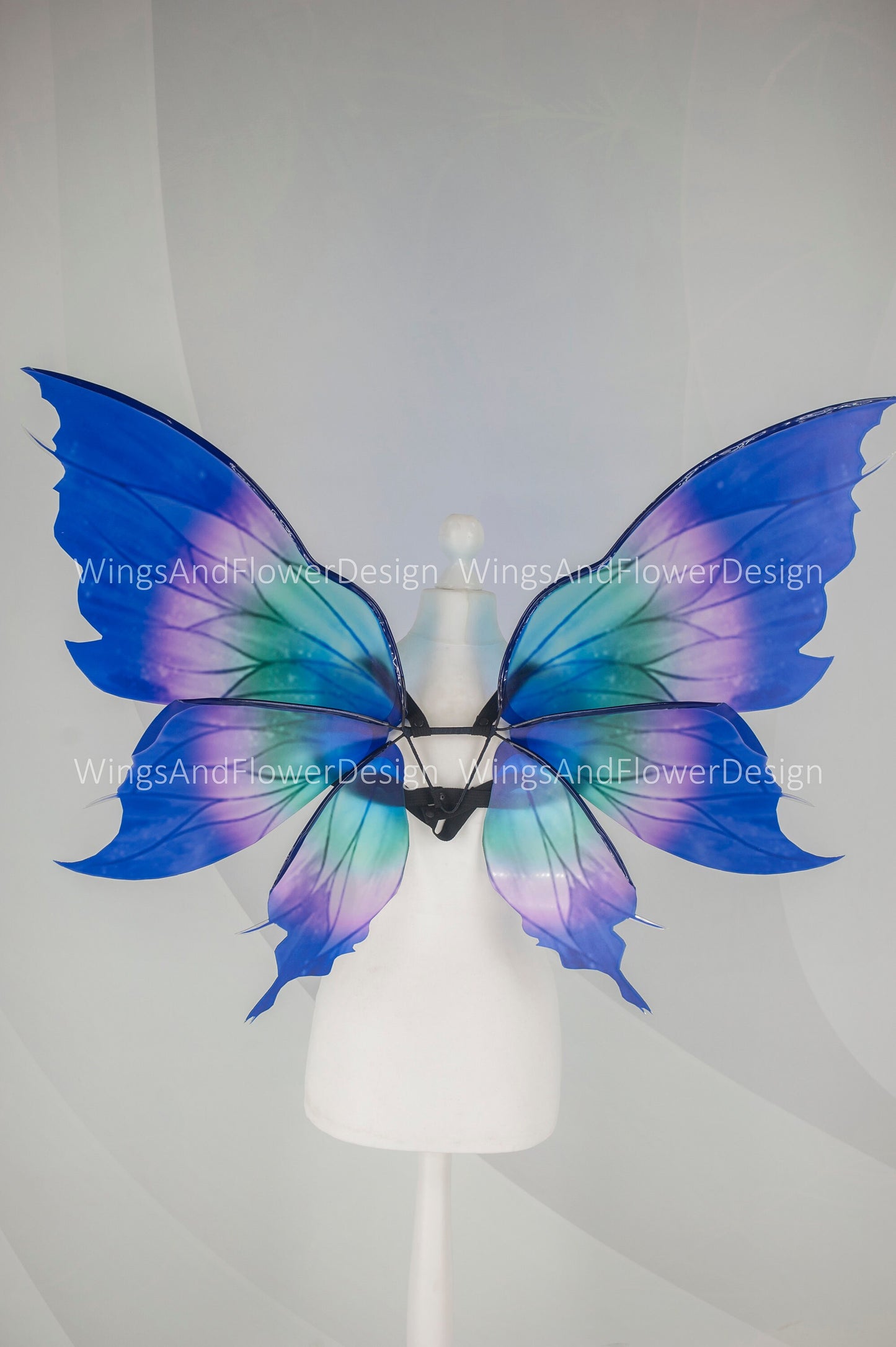 Butterfly Purple pink green elf fairy wings, wings Photo Prop, wedding wings, fantasy halloween, fantasy, magical fairy