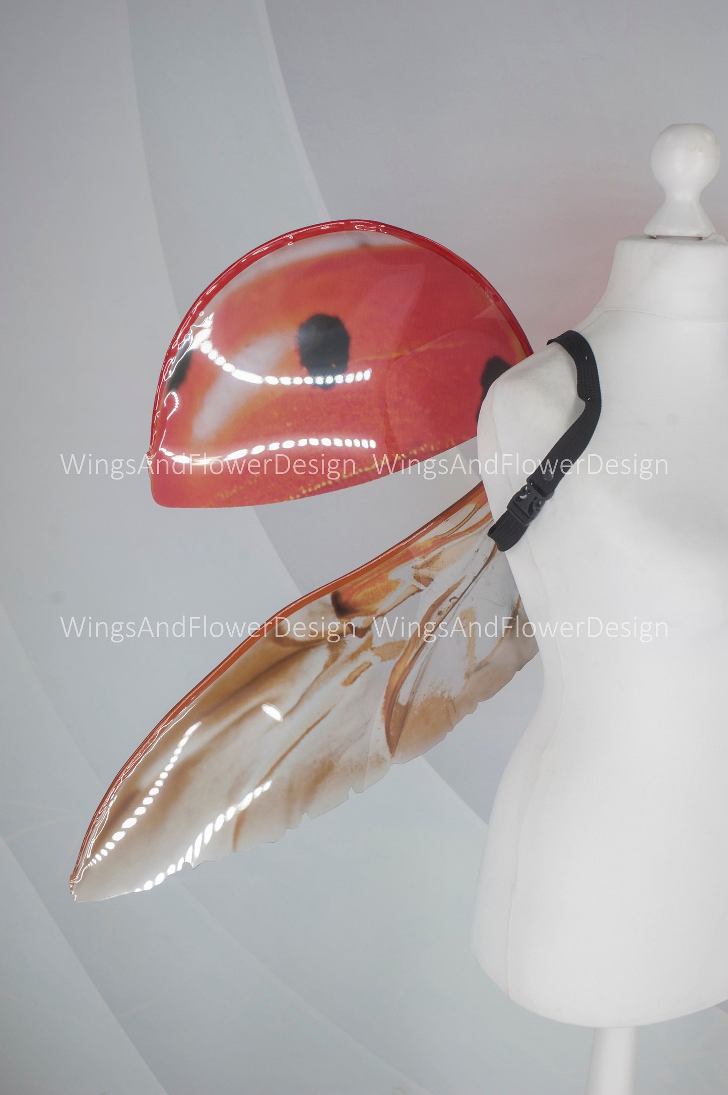 ladybug beetle wings, insect red brown wings Ladybug Cosplay Photo Prop, butterfly wings, fantasy halloween, magical fairy Ladybug Costume