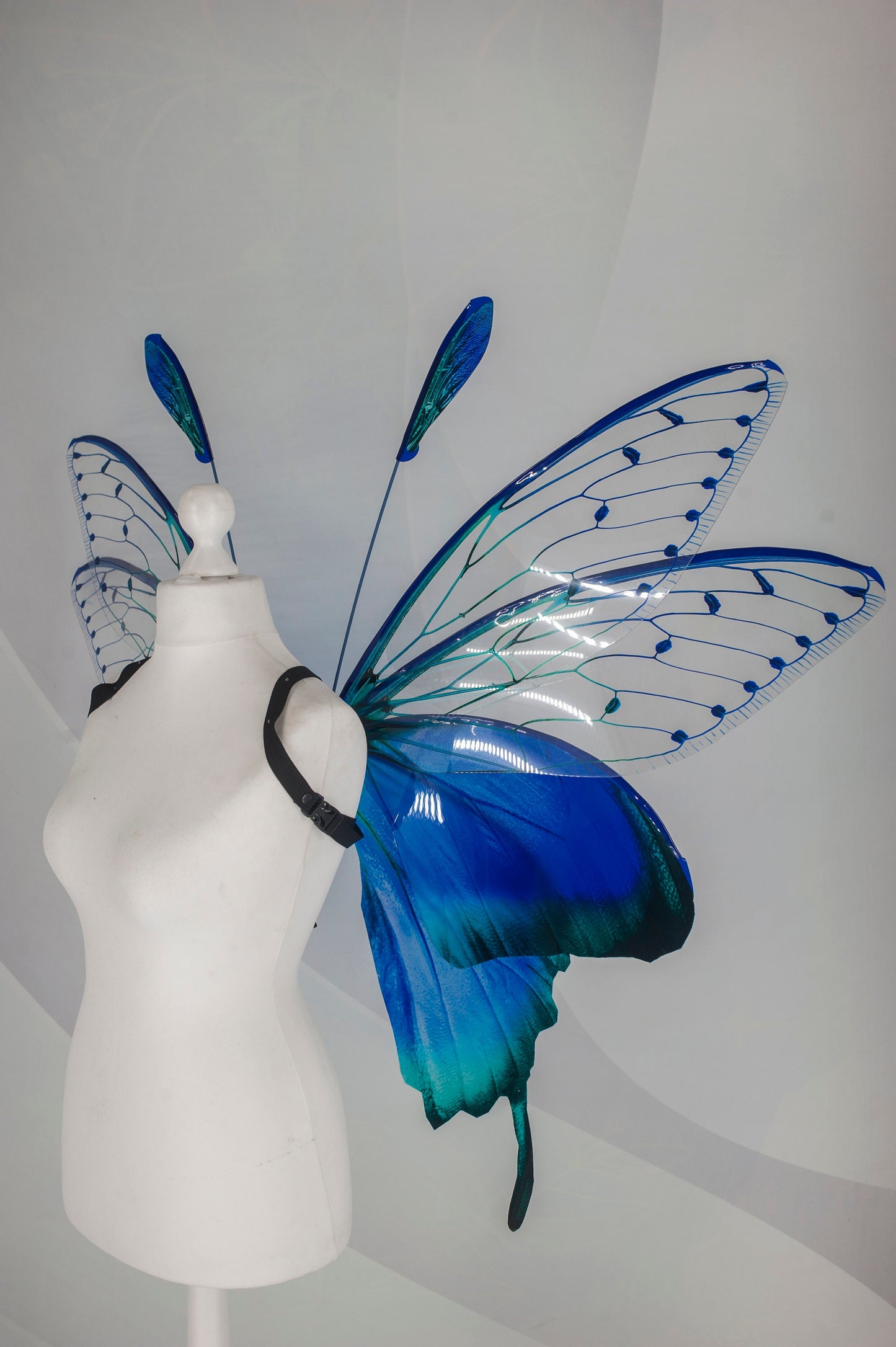 Butterfly green turquoise blue wings, forest fairy wings, wings Photo Prop, wedding wings, butterfly magical fairy wings, fantasy halloween