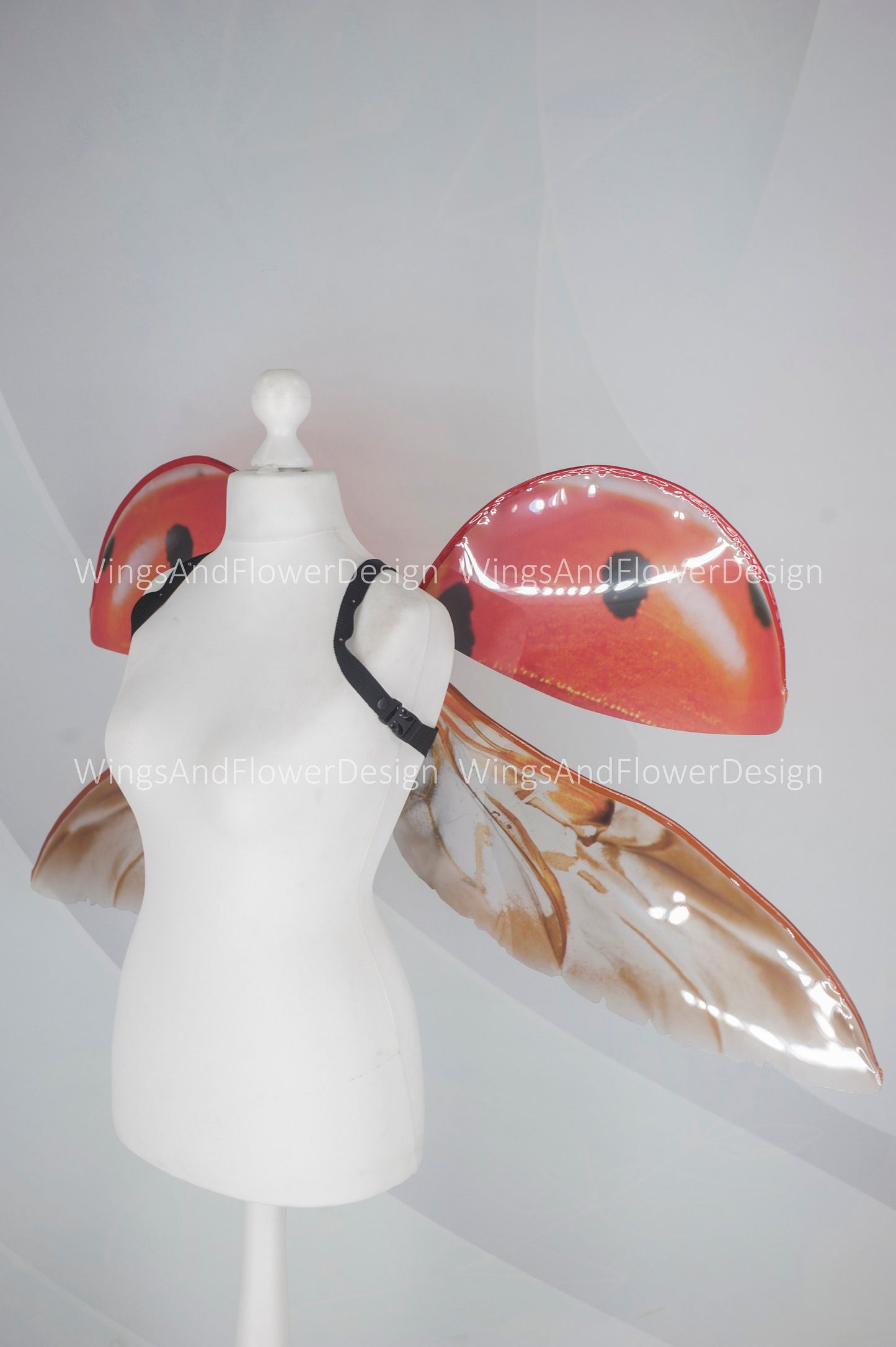 ladybug beetle wings, insect red brown wings Ladybug Cosplay Photo Prop, butterfly wings, fantasy halloween, magical fairy Ladybug Costume