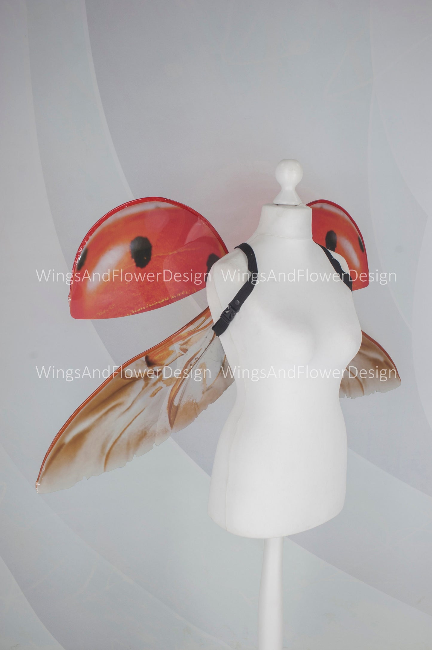 ladybug beetle wings, insect red brown wings Ladybug Cosplay Photo Prop, butterfly wings, fantasy halloween, magical fairy Ladybug Costume