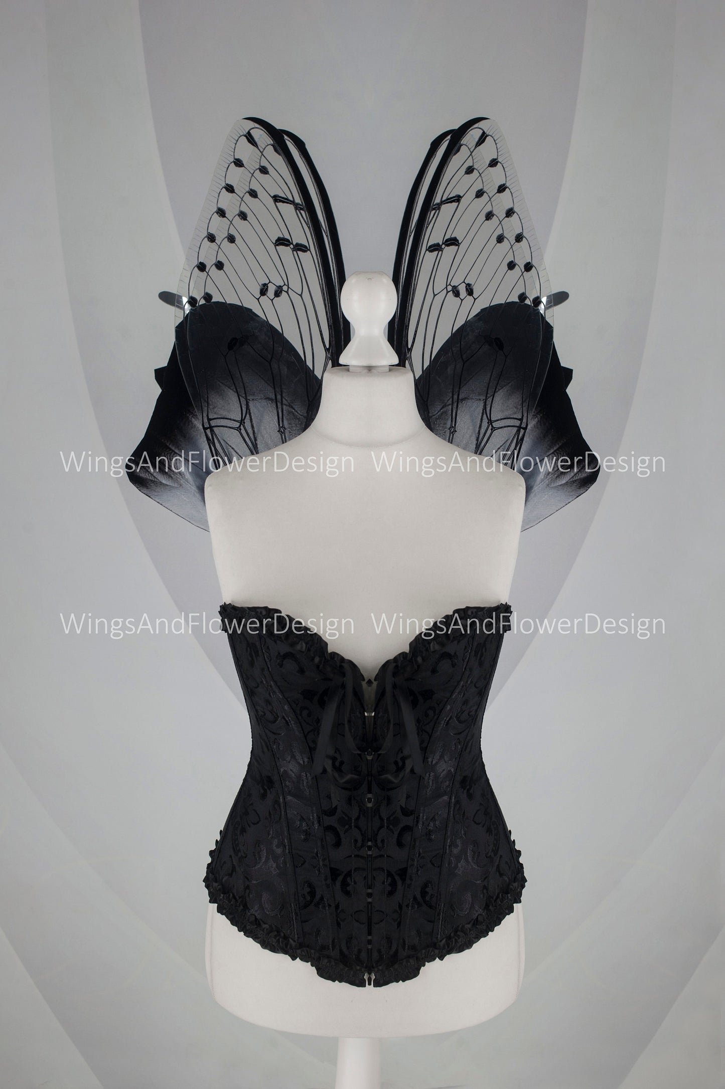 Large adult butterfly dark black gray wings, forest fairy wings, wings Photo Prop, butterfly magical fairy wings, fantasy halloween