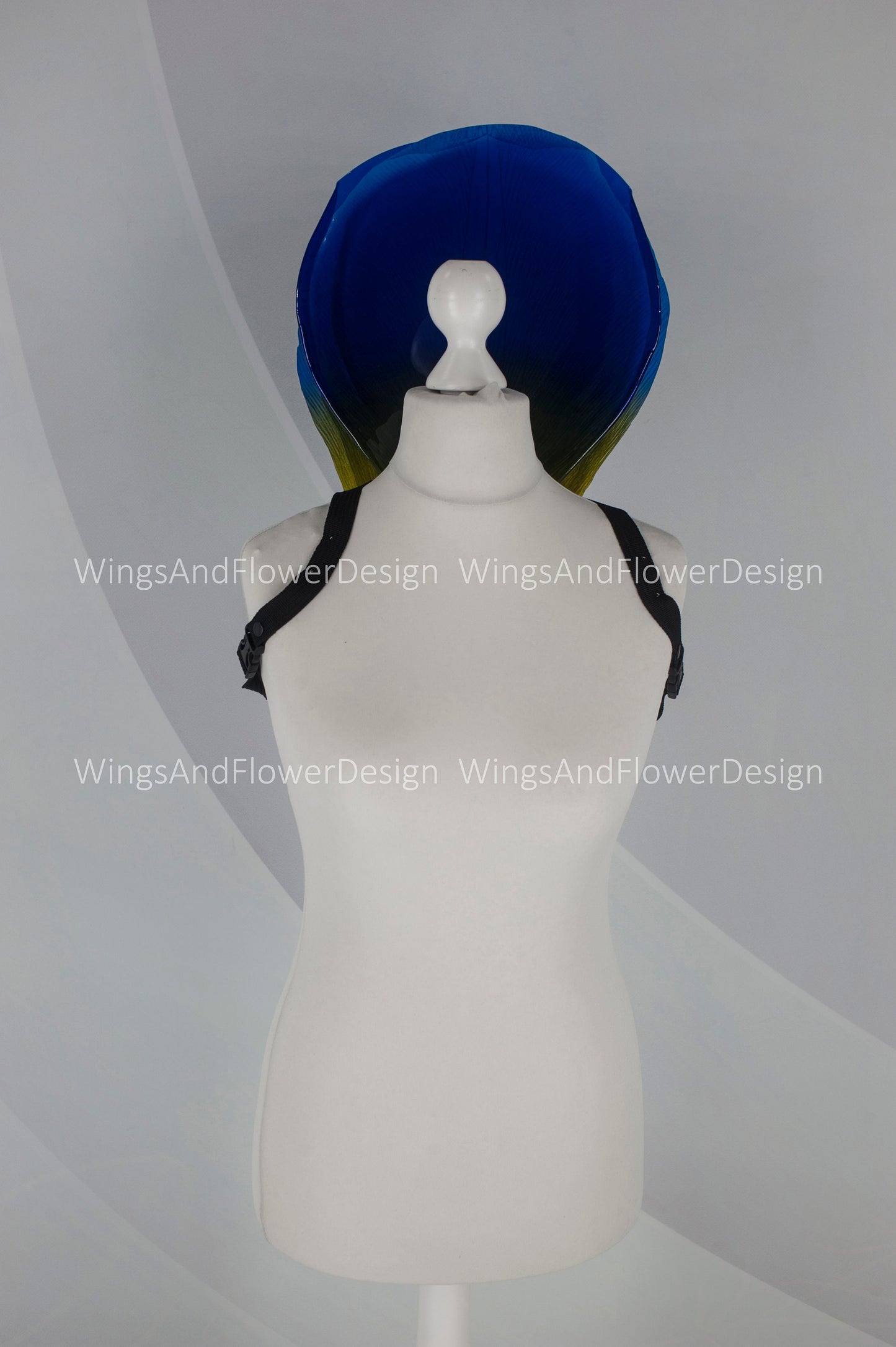 Blue yellow flowers butterfly Unique Design wings, costume flowers wings For Party Or Photoshoot, Fairy wings, red wings, fantasy halloween