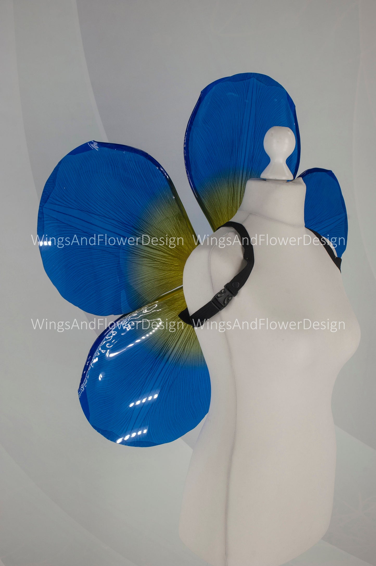 Blue yellow flowers butterfly Unique Design wings, costume flowers wings For Party Or Photoshoot, Fairy wings, red wings, fantasy halloween