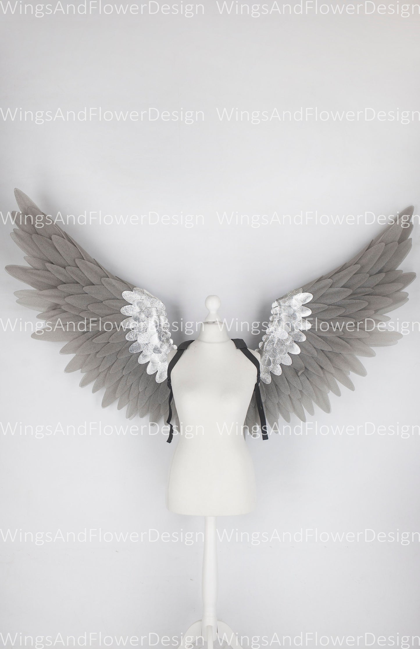 Gray silver angel Lucifer wings, Victoria secret angel wings, sexy wings, wings cosplay, Christmas wings, kids wings