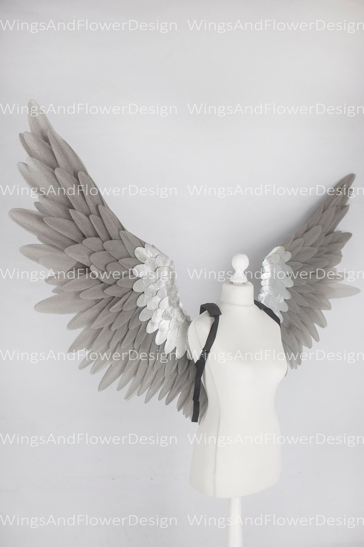 Gray silver angel Lucifer wings, Victoria secret angel wings, sexy wings, wings cosplay, Christmas wings, kids wings