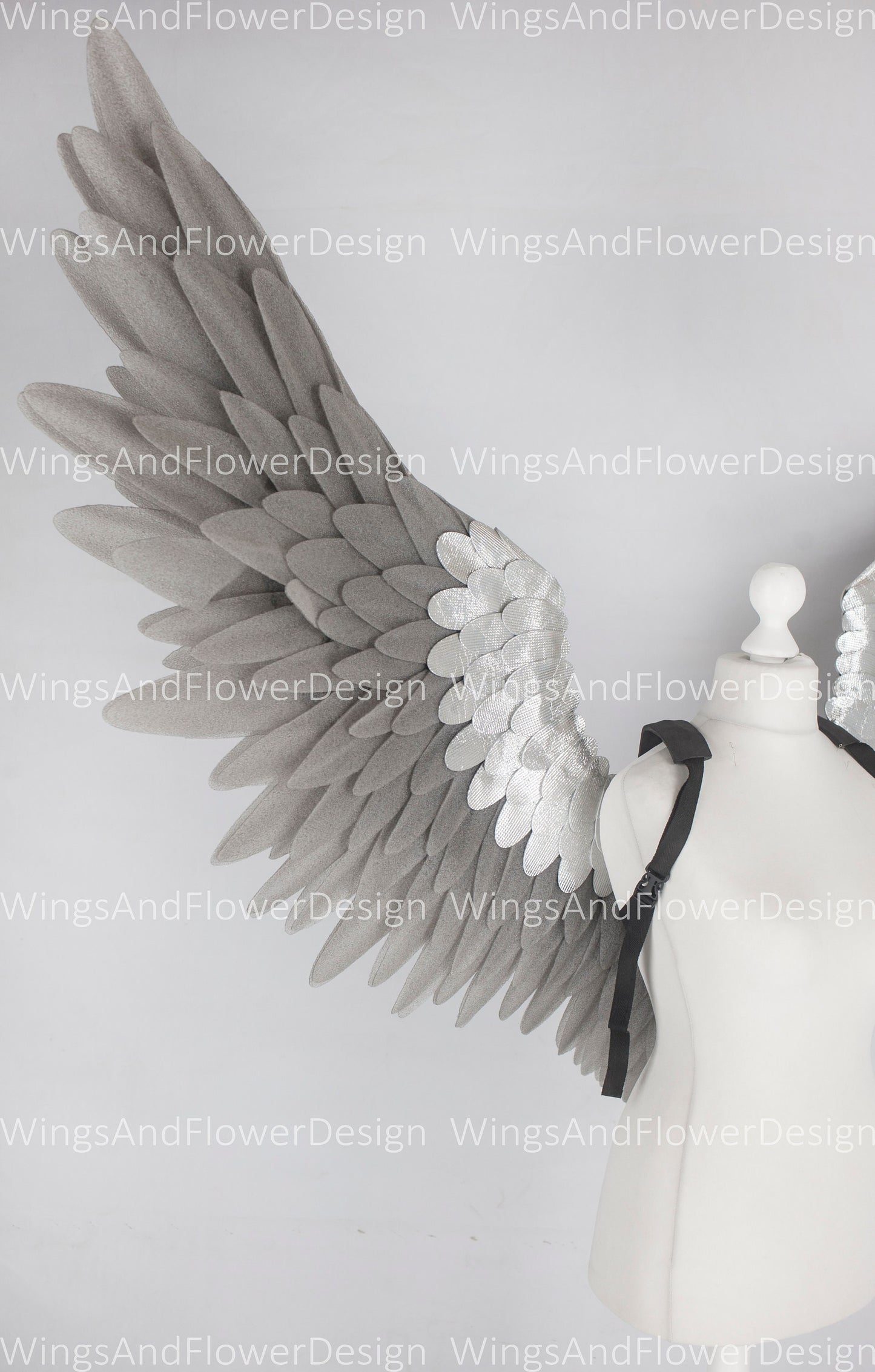 Gray silver angel Lucifer wings, Victoria secret angel wings, sexy wings, wings cosplay, Christmas wings, kids wings