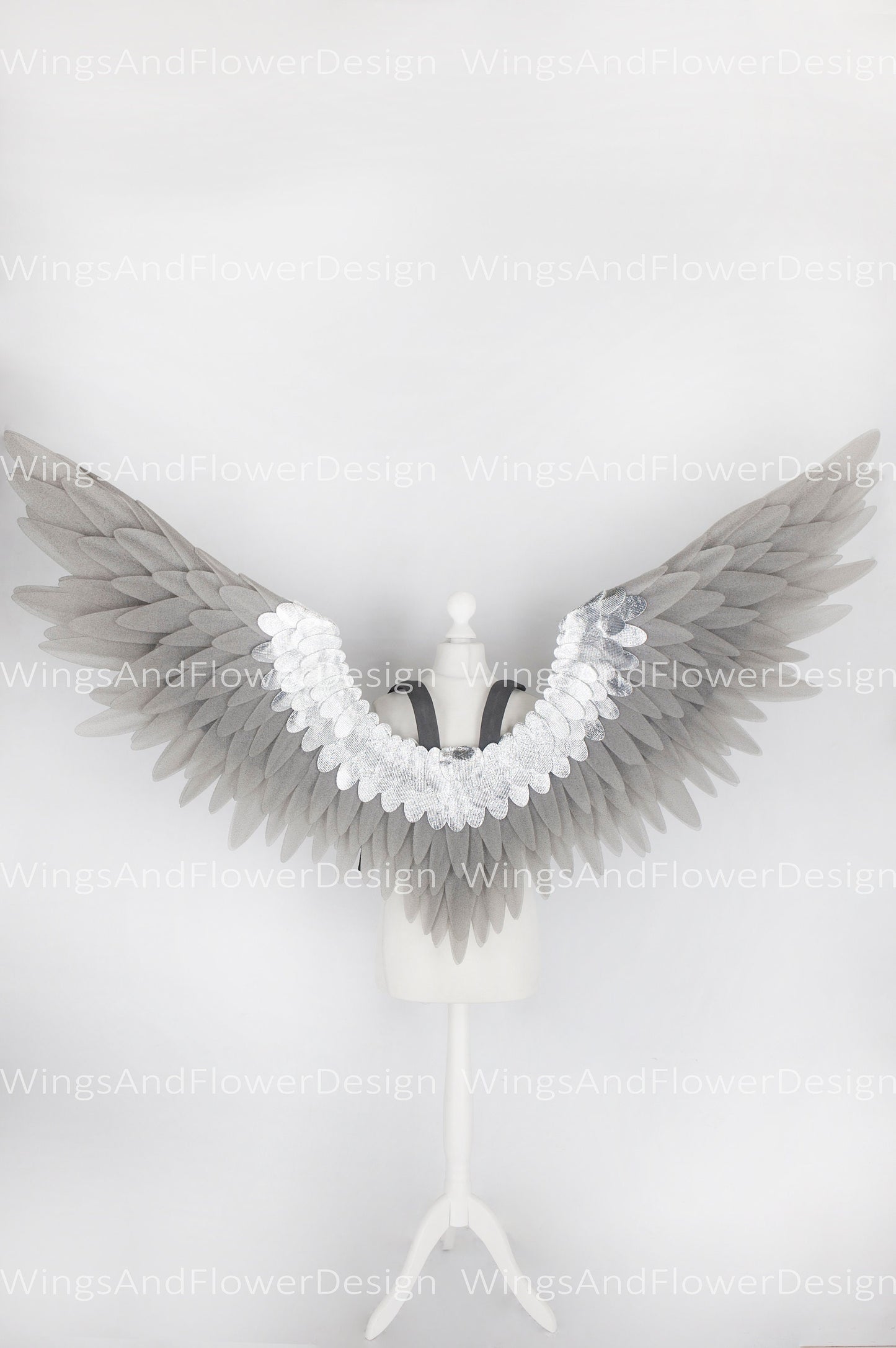 Gray silver angel Lucifer wings, Victoria secret angel wings, sexy wings, wings cosplay, Christmas wings, kids wings