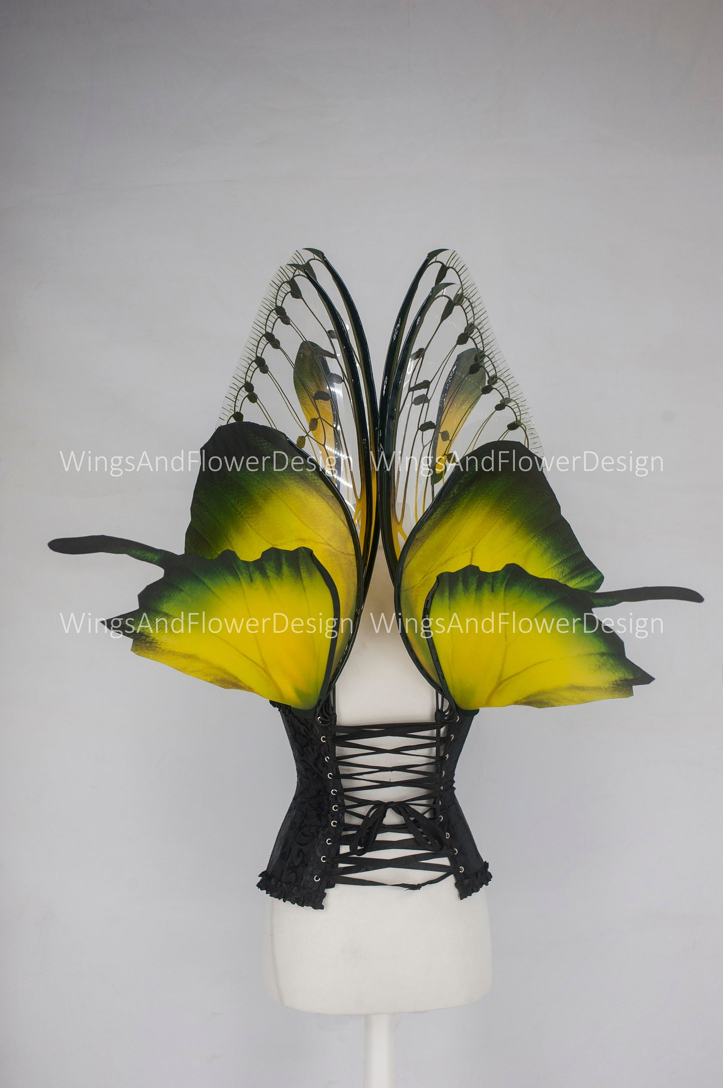 Butterfly yellow green forest fairy wings, fairy wings, wings Photo Prop, wedding wings, butterfly magical fairy wings, fantasy halloween