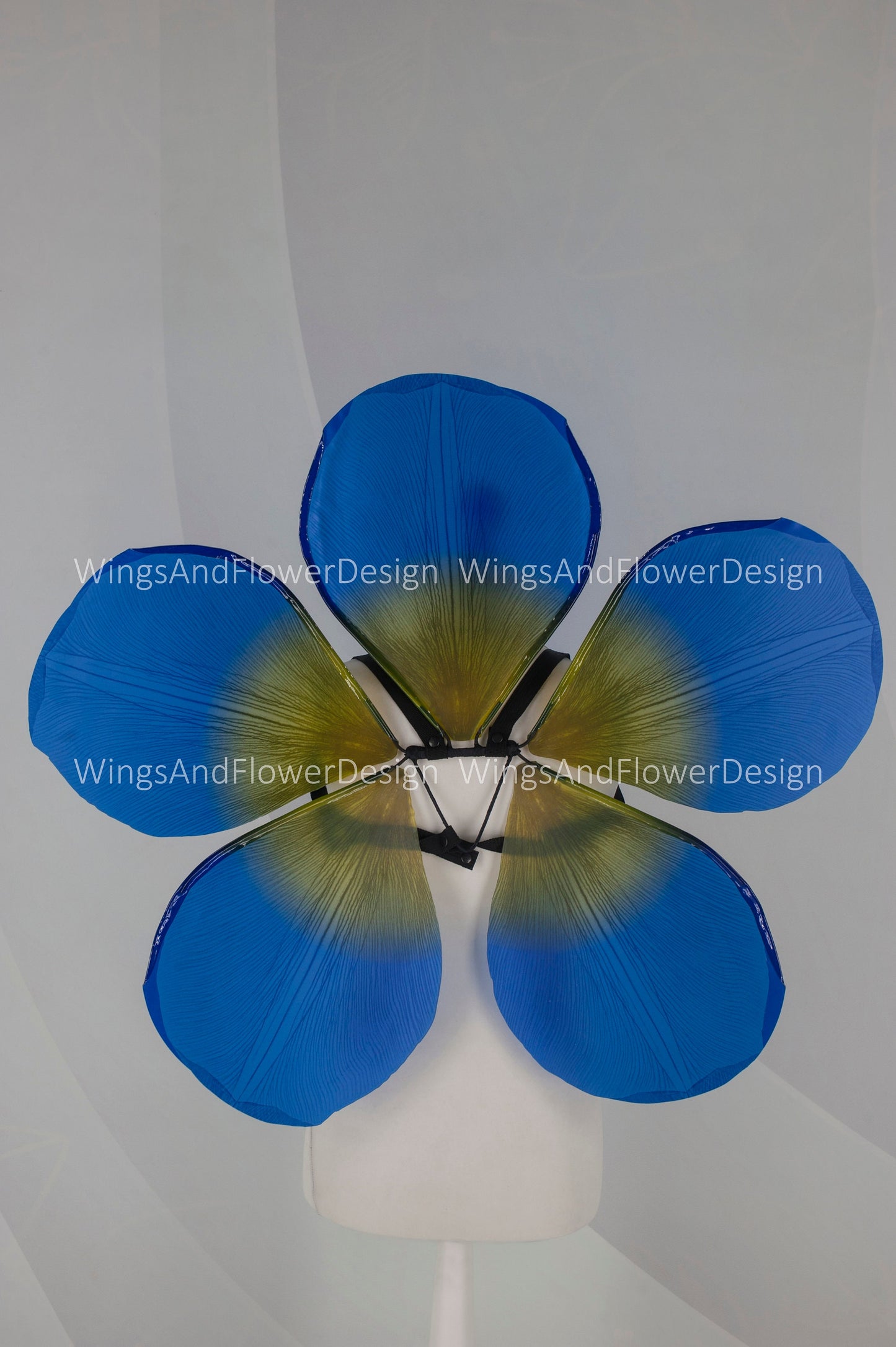 Blue yellow flowers butterfly Unique Design wings, costume flowers wings For Party Or Photoshoot, Fairy wings, red wings, fantasy halloween