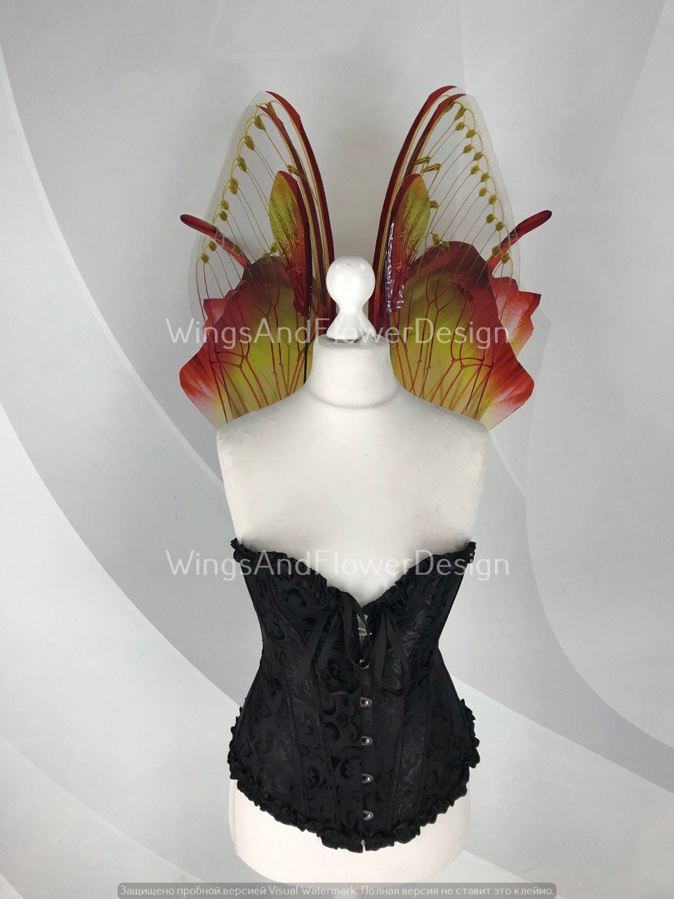 Butterfly green brown red forest fairy wings, fairy wings, wings Photo Prop, wedding wings, butterfly magical fairy wings, fantasy halloween
