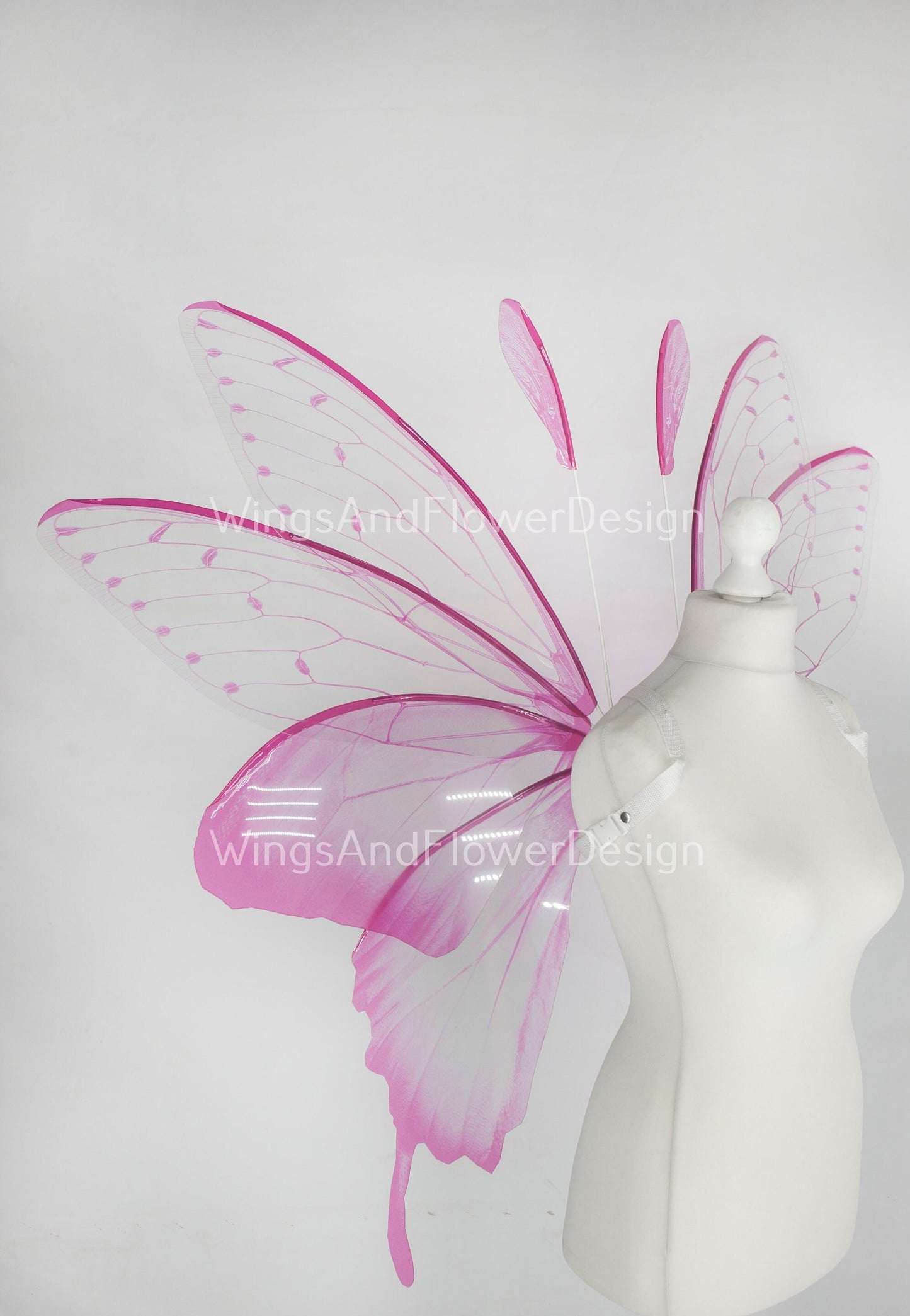 Pink butterfly wings, light pink butterfly fairy wings, costume wings, pink fairy wings, Pink Swallowtail, Halloween