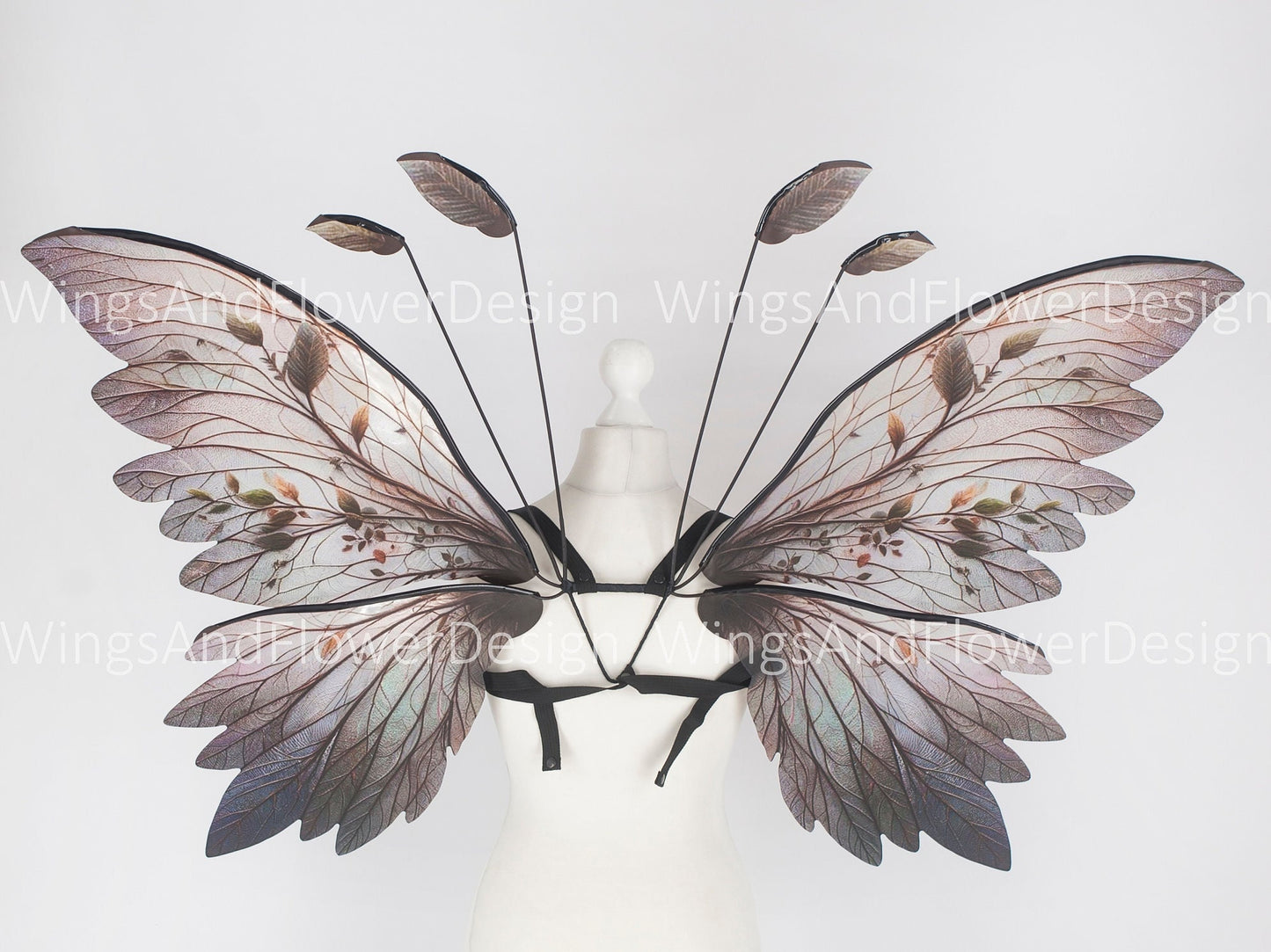 Butterfly brown forest fairy leaves wings, wings Photo Prop, wedding wings, butterfly magical fairy wings, fantasy halloween
