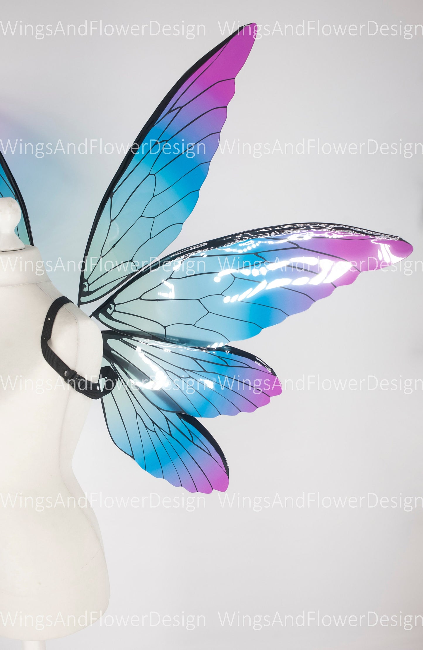 Butterfly blue green pink wings, elf fairy wings, wings Photo Prop, wedding wings, fantasy halloween, fantasy, magical fairy