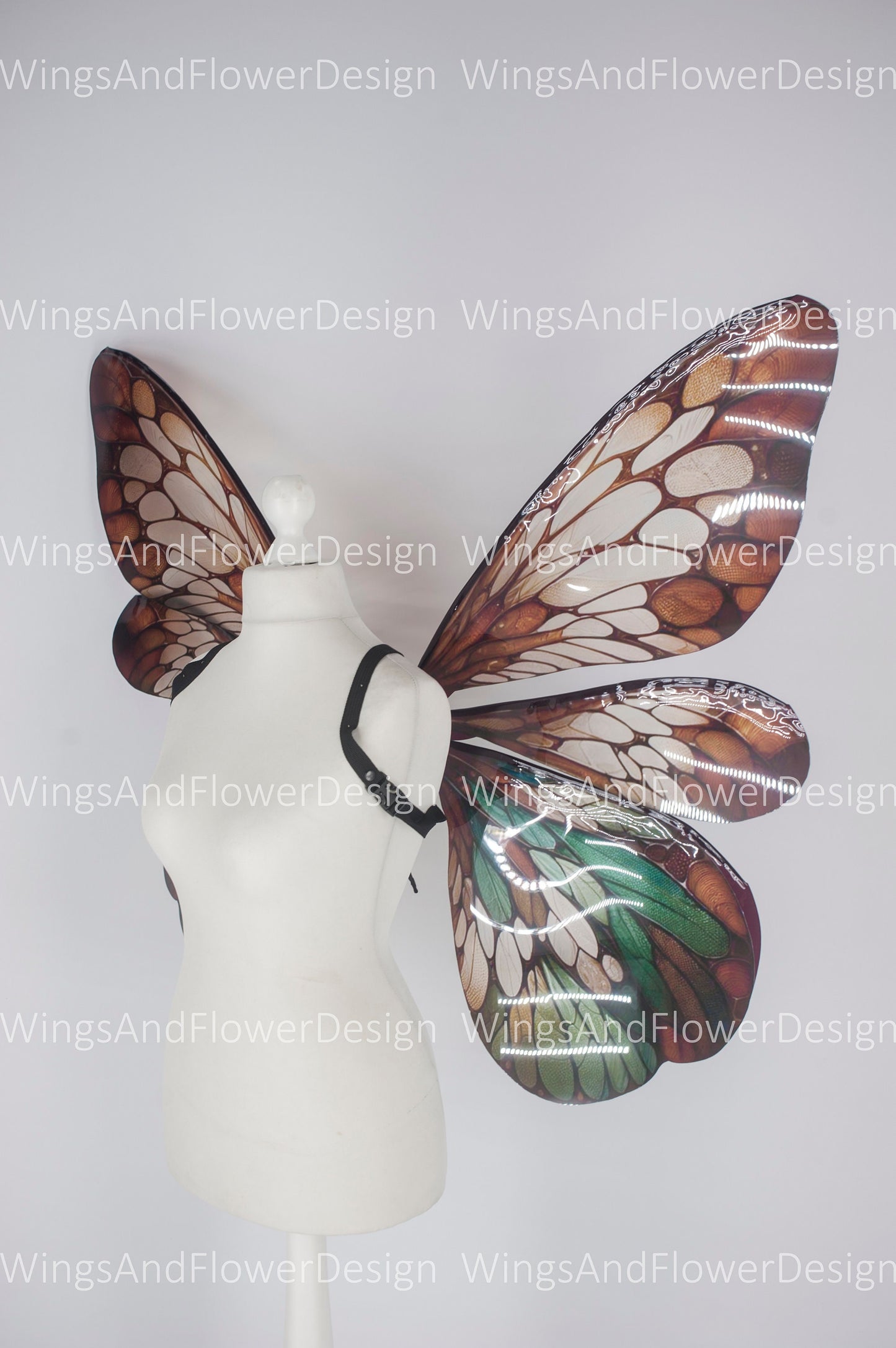 Butterfly brown green fairy leaves forest wings, wings Photo Prop, wedding wings, butterfly magical fairy wings, fantasy halloween