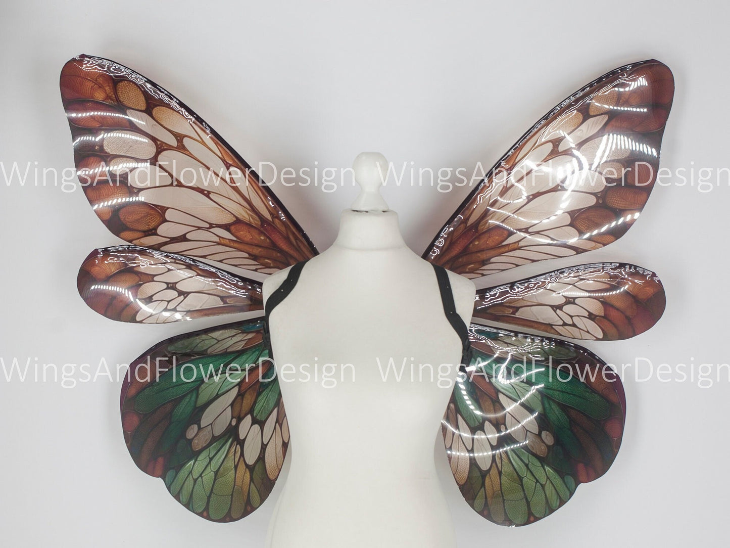 Butterfly brown green fairy leaves forest wings, wings Photo Prop, wedding wings, butterfly magical fairy wings, fantasy halloween