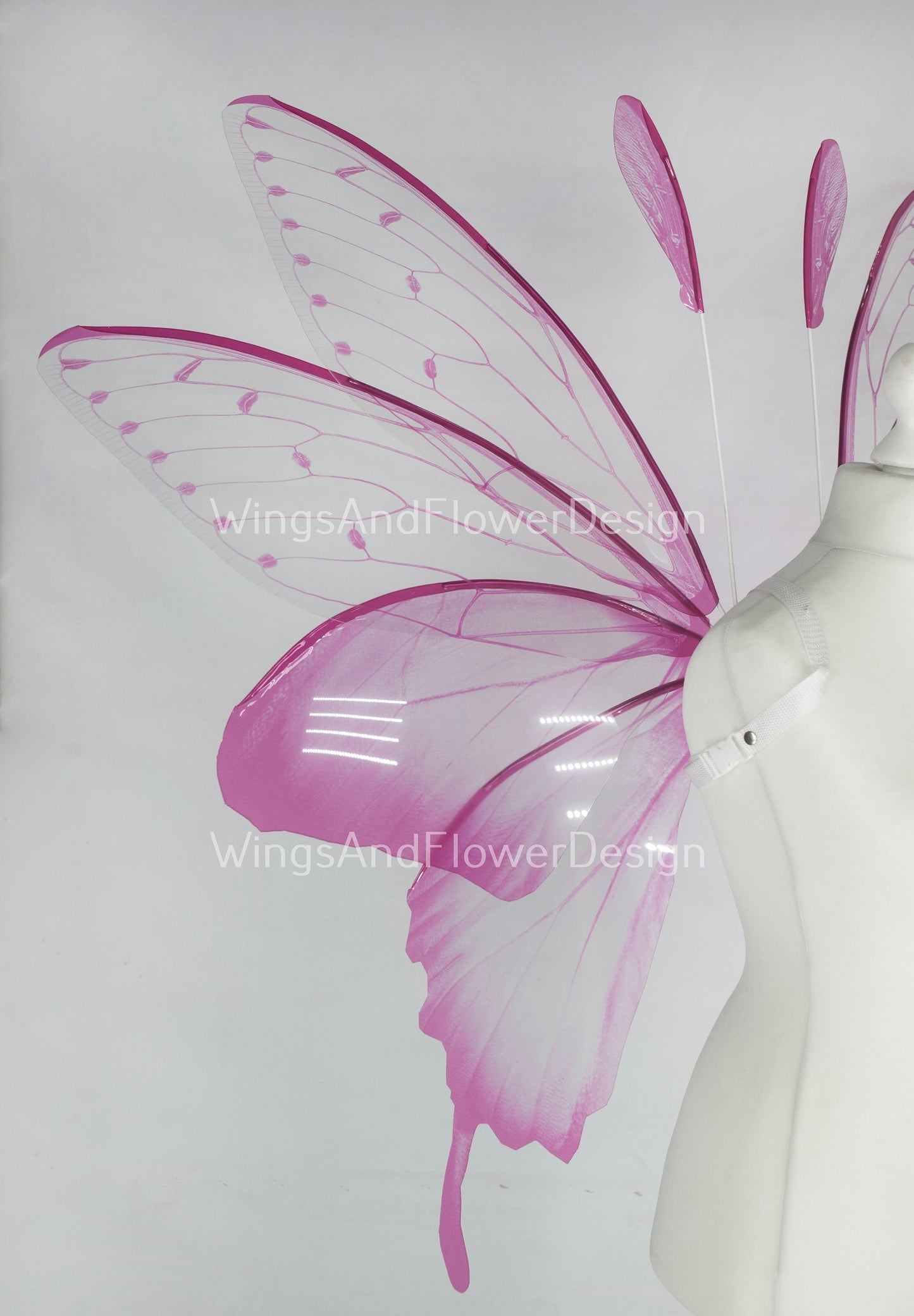 Pink butterfly wings, light pink butterfly fairy wings, costume wings, pink fairy wings, Pink Swallowtail, Halloween