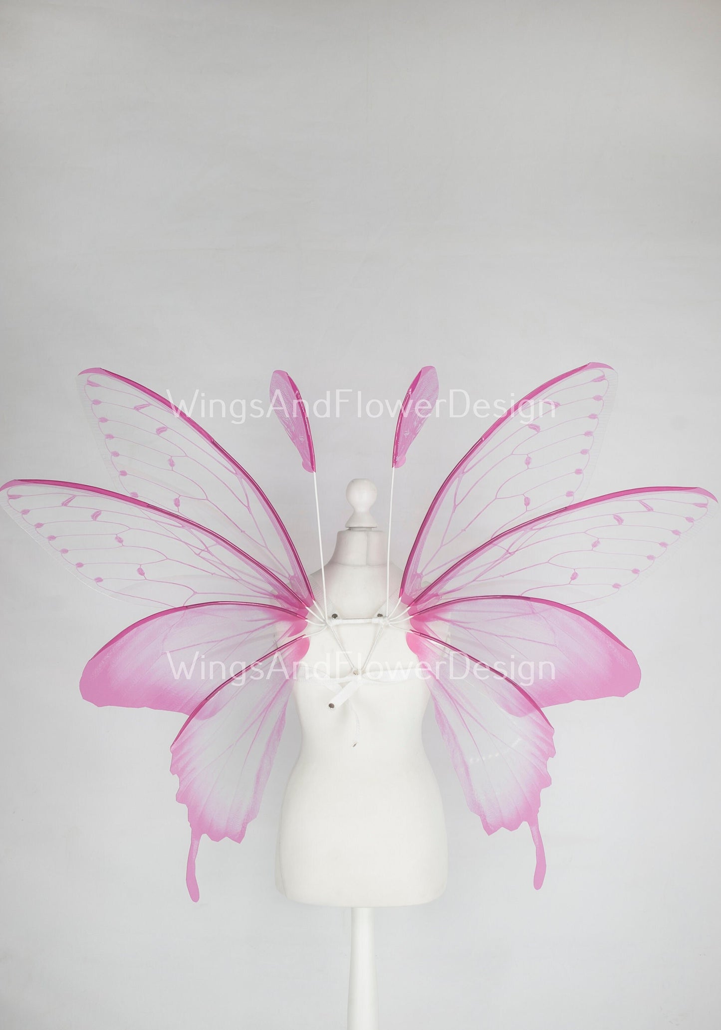 Pink butterfly wings, light pink butterfly fairy wings, costume wings, pink fairy wings, Pink Swallowtail, Halloween
