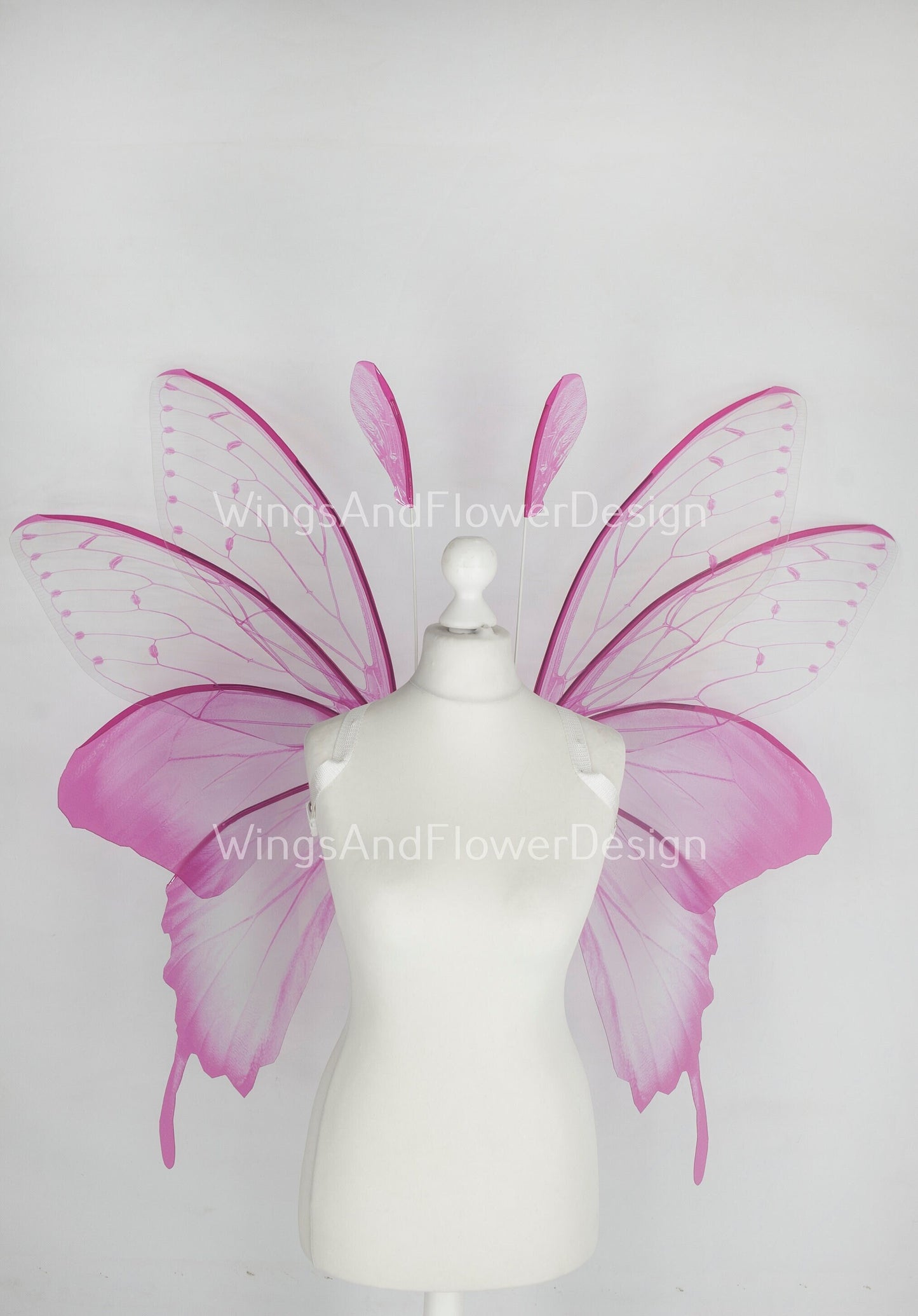 Pink butterfly wings, light pink butterfly fairy wings, costume wings, pink fairy wings, Pink Swallowtail, Halloween