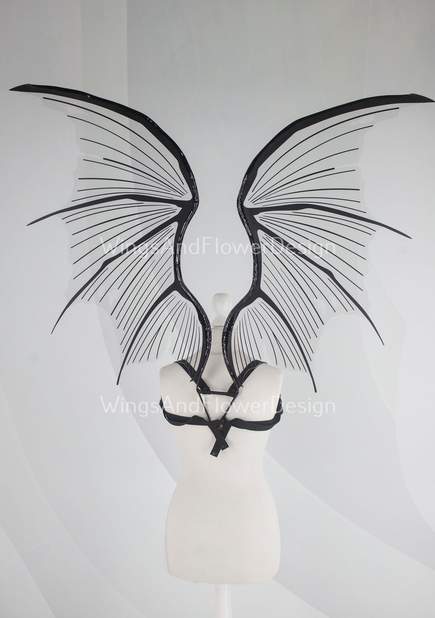 Transparent bat vampire demon wings, fairy wings, fantasy Halloween fantasy, magical fairy clear wings