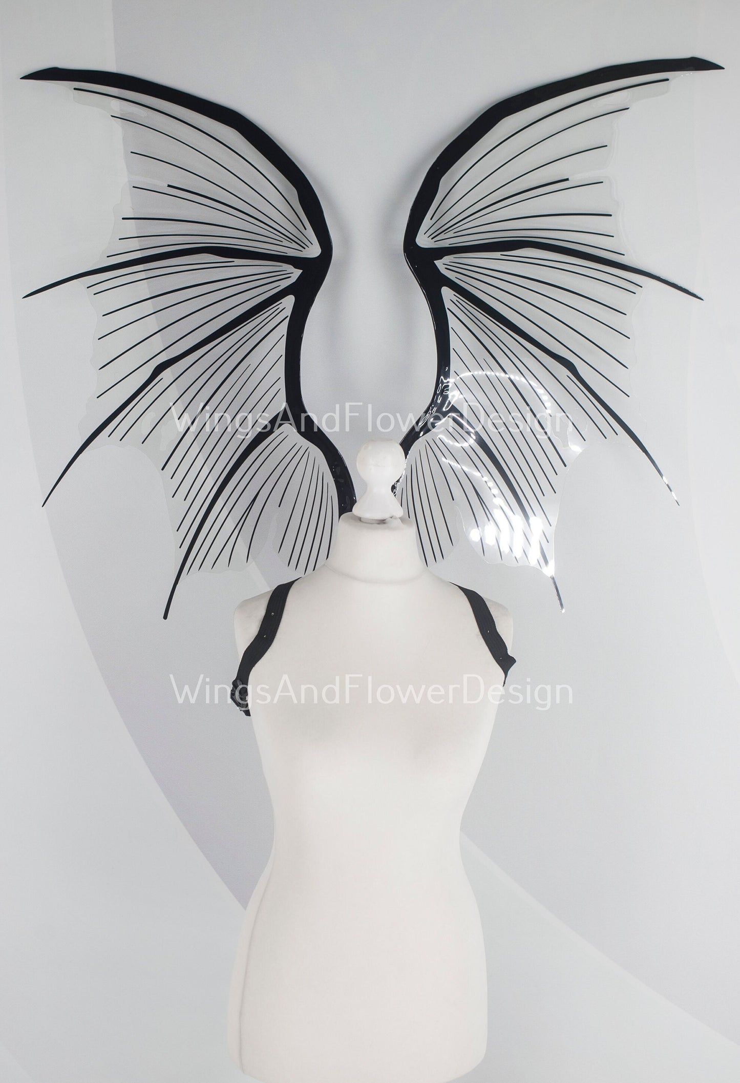 Transparent bat vampire demon wings, fairy wings, fantasy Halloween fantasy, magical fairy clear wings
