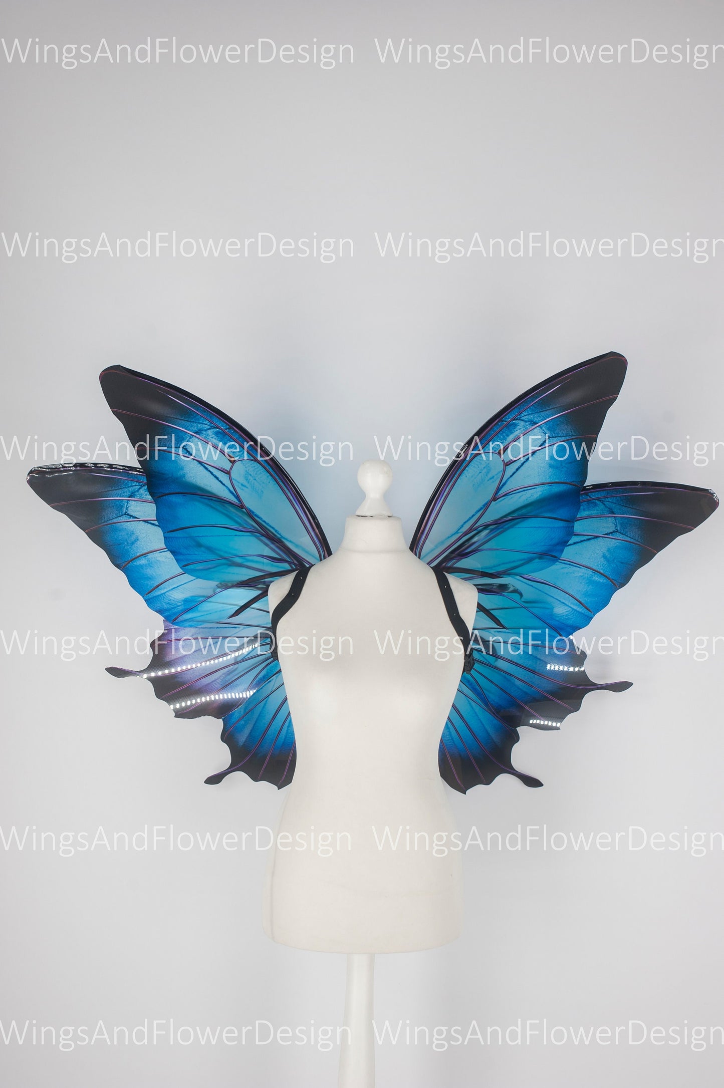 Dark blue purple black navy butterfly fairy wings, costume wings, blue black navy Swallowtail, Halloween