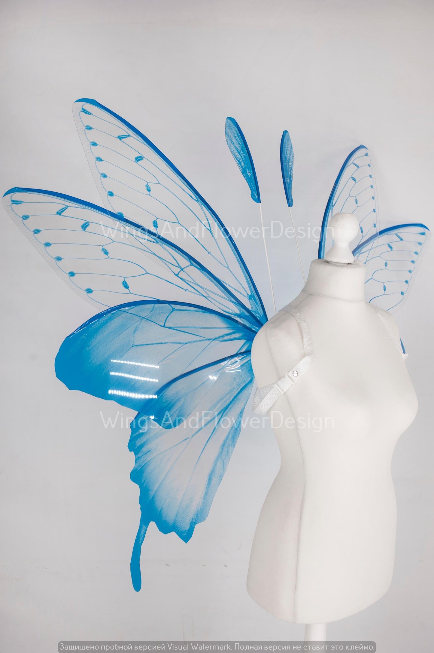 Blue butterfly wings, light blue butterfly fairy wings, costume wings, pink fairy wings, blue Swallowtail, Halloween