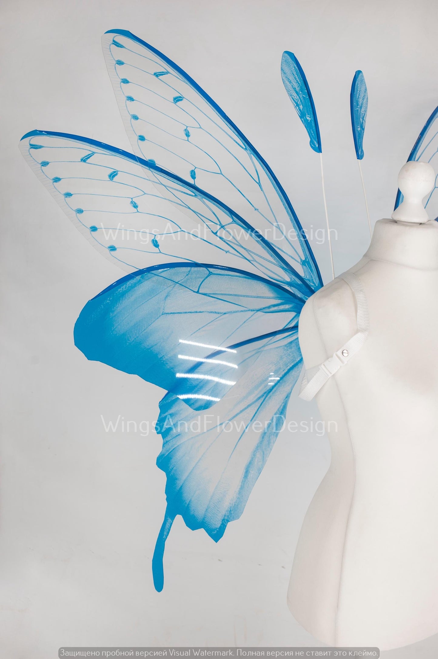 Blue butterfly wings, light blue butterfly fairy wings, costume wings, pink fairy wings, blue Swallowtail, Halloween