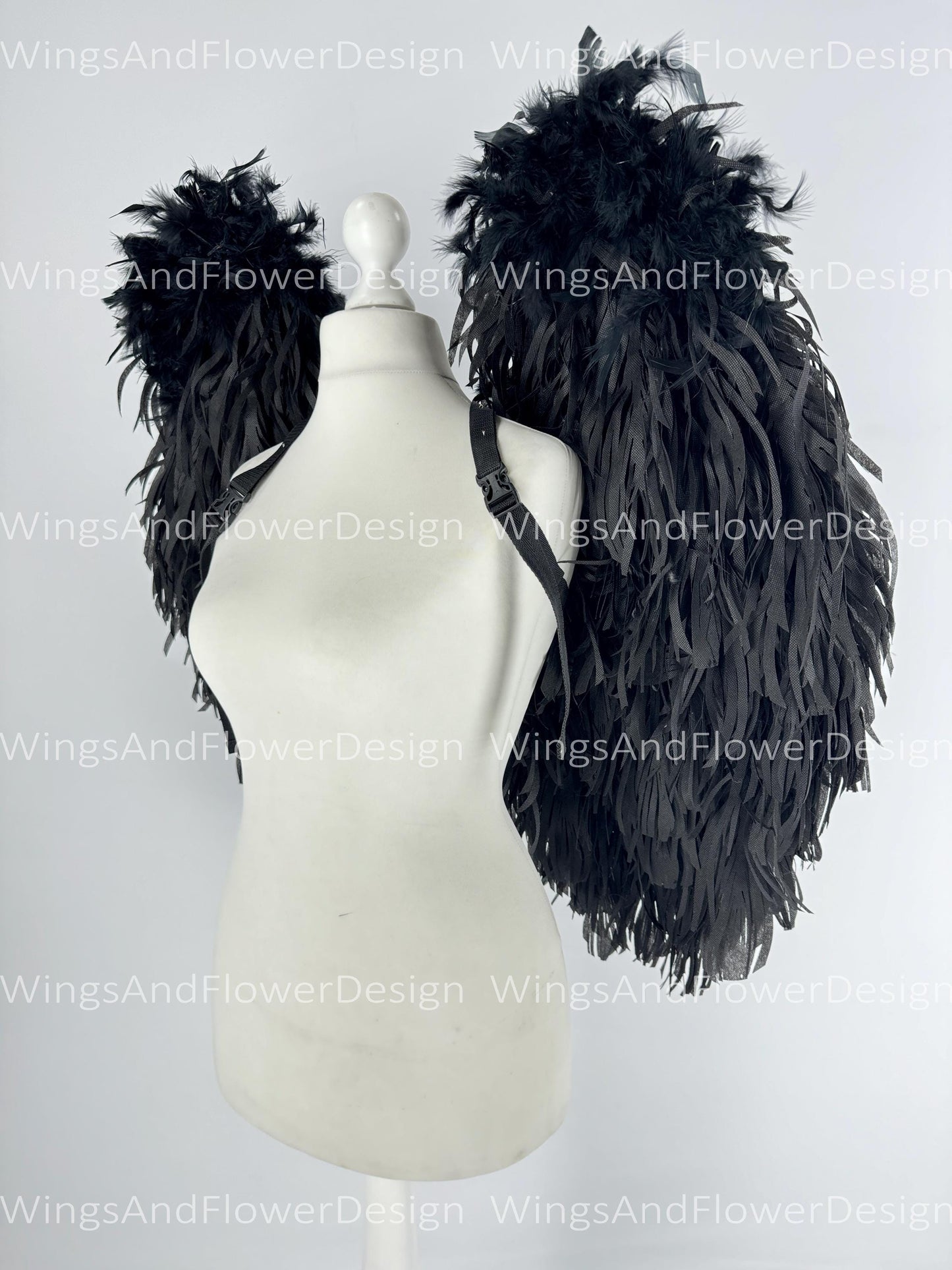 Small Dark black angel wings Halloween costume wedding wings, Victoria secret black angel wings Christmas angel Lucifer wings for adult kids